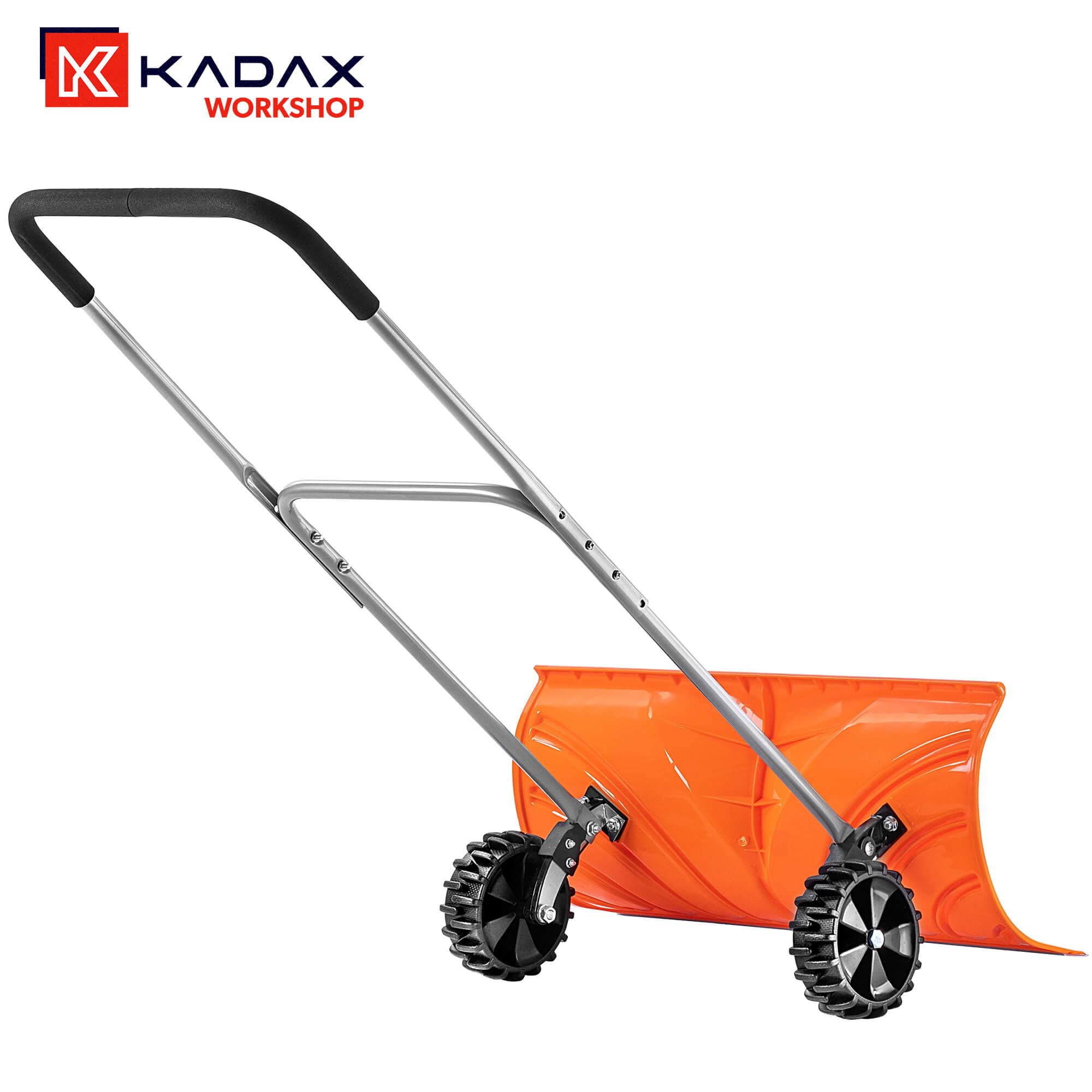 Pług do śniegu Dunet z kołami 102cm pomarańczowy