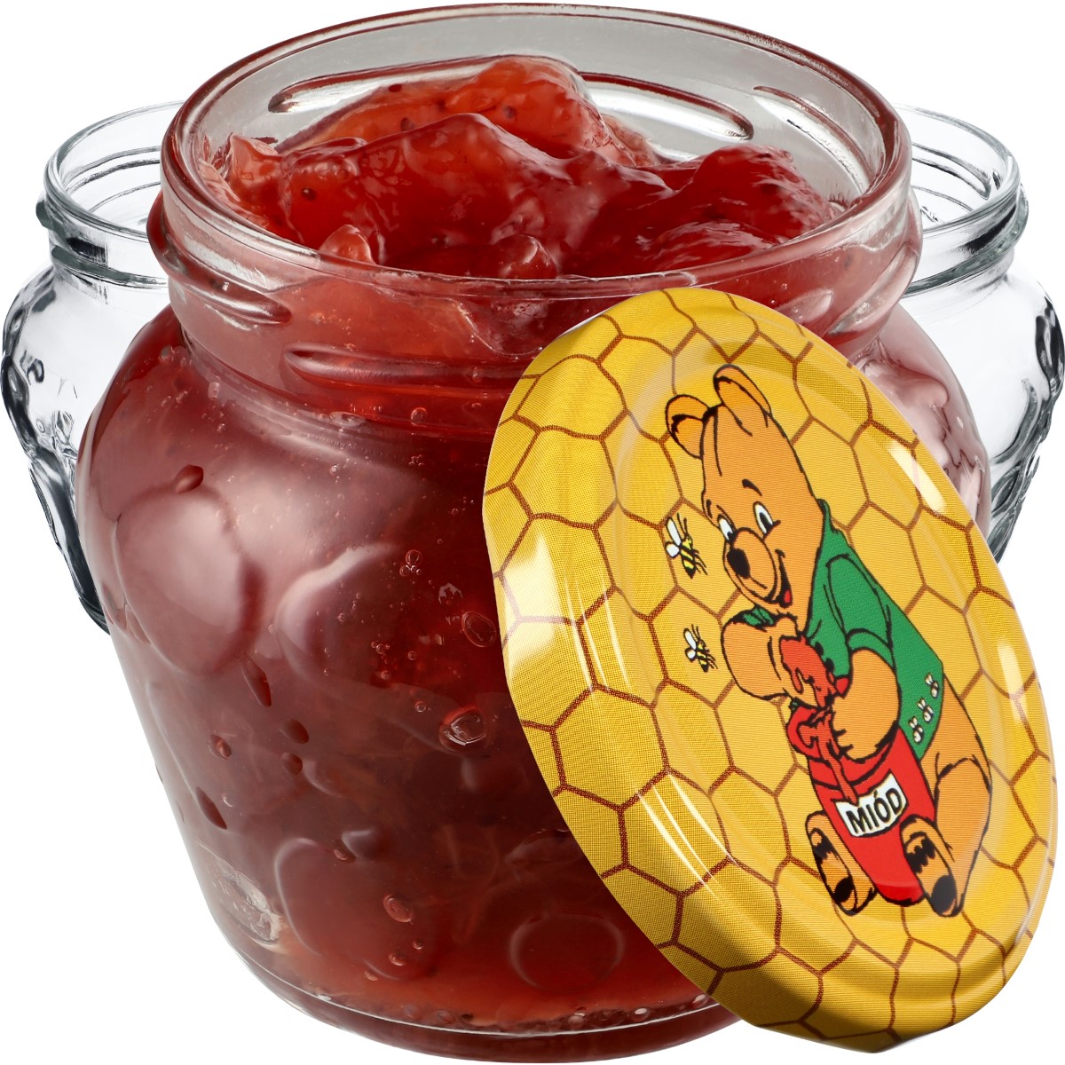 Słoiki Kemi 200ml 50szt fi 66 mm + wieczka "Miód"