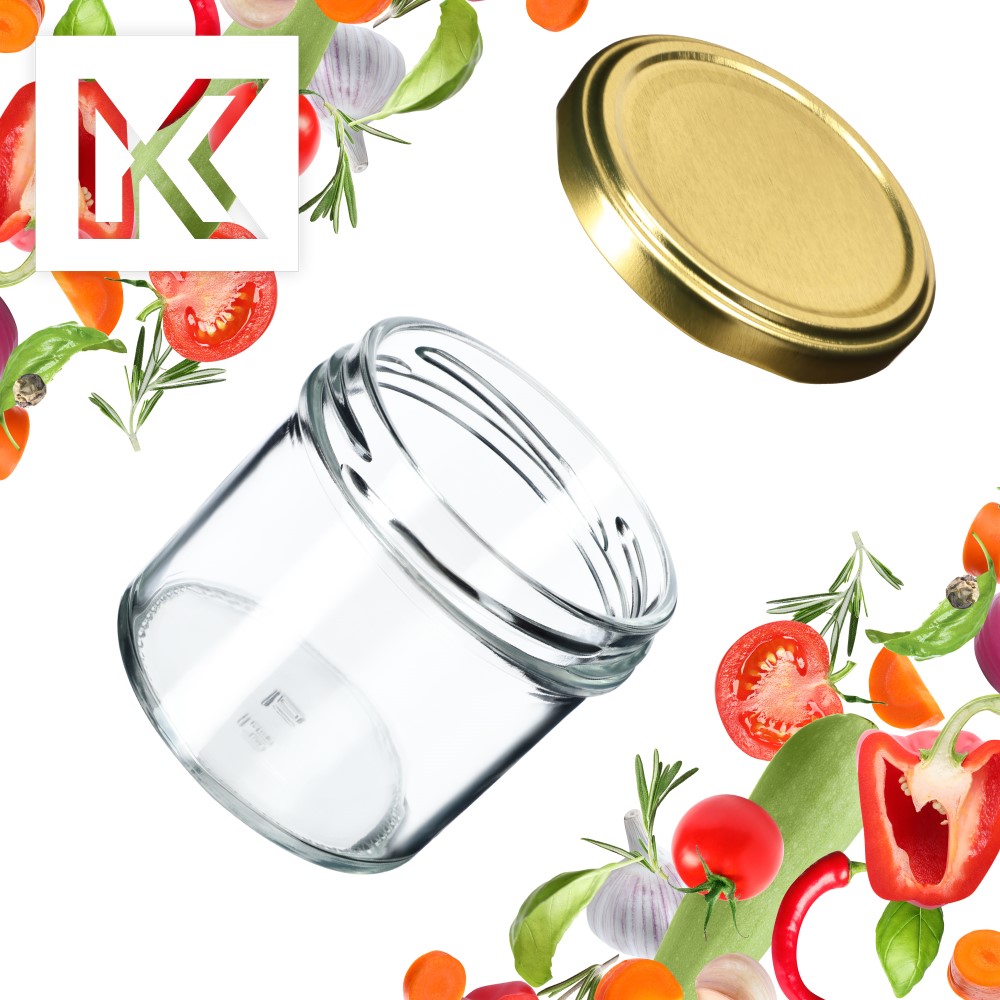 Słoiki Vigo 140ml 100szt fi 66 mm + wieczko złote