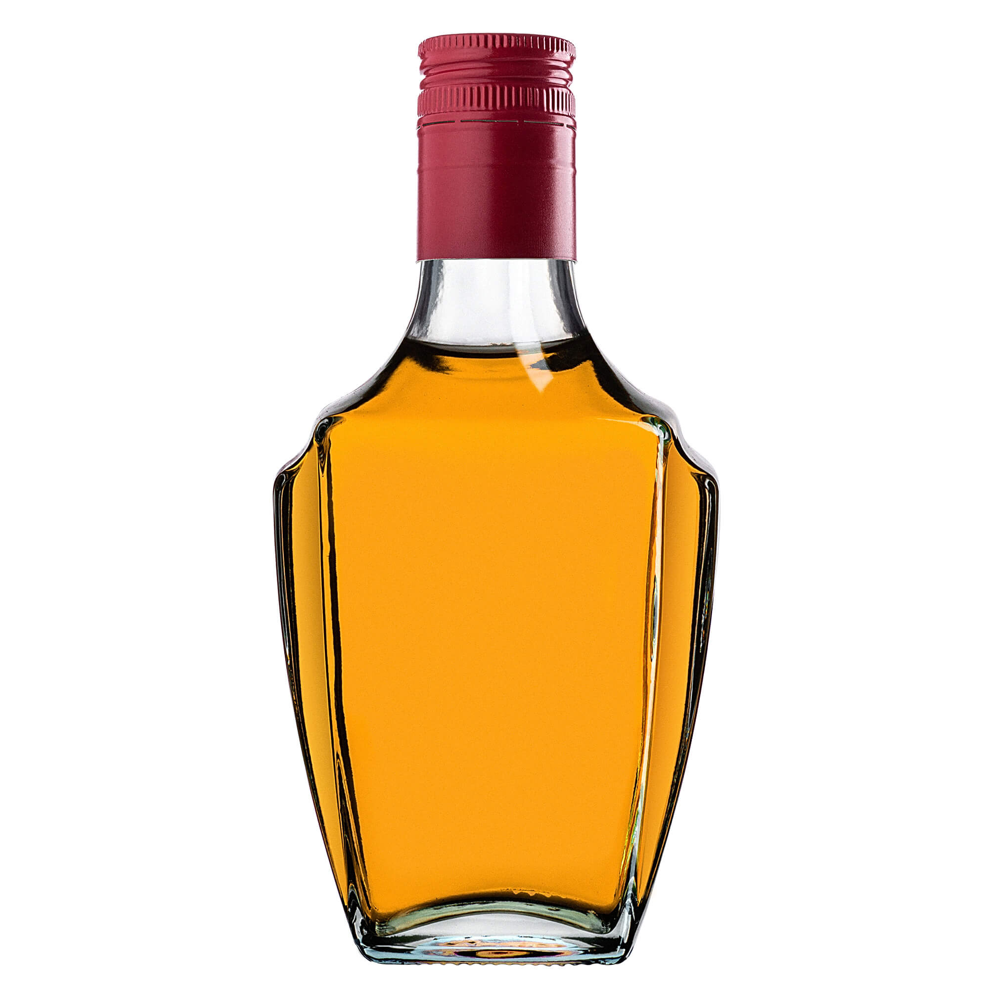 Szklana butelka na nalewkę Faenza 250ml z długą czerwoną zakrętką 1 szt.