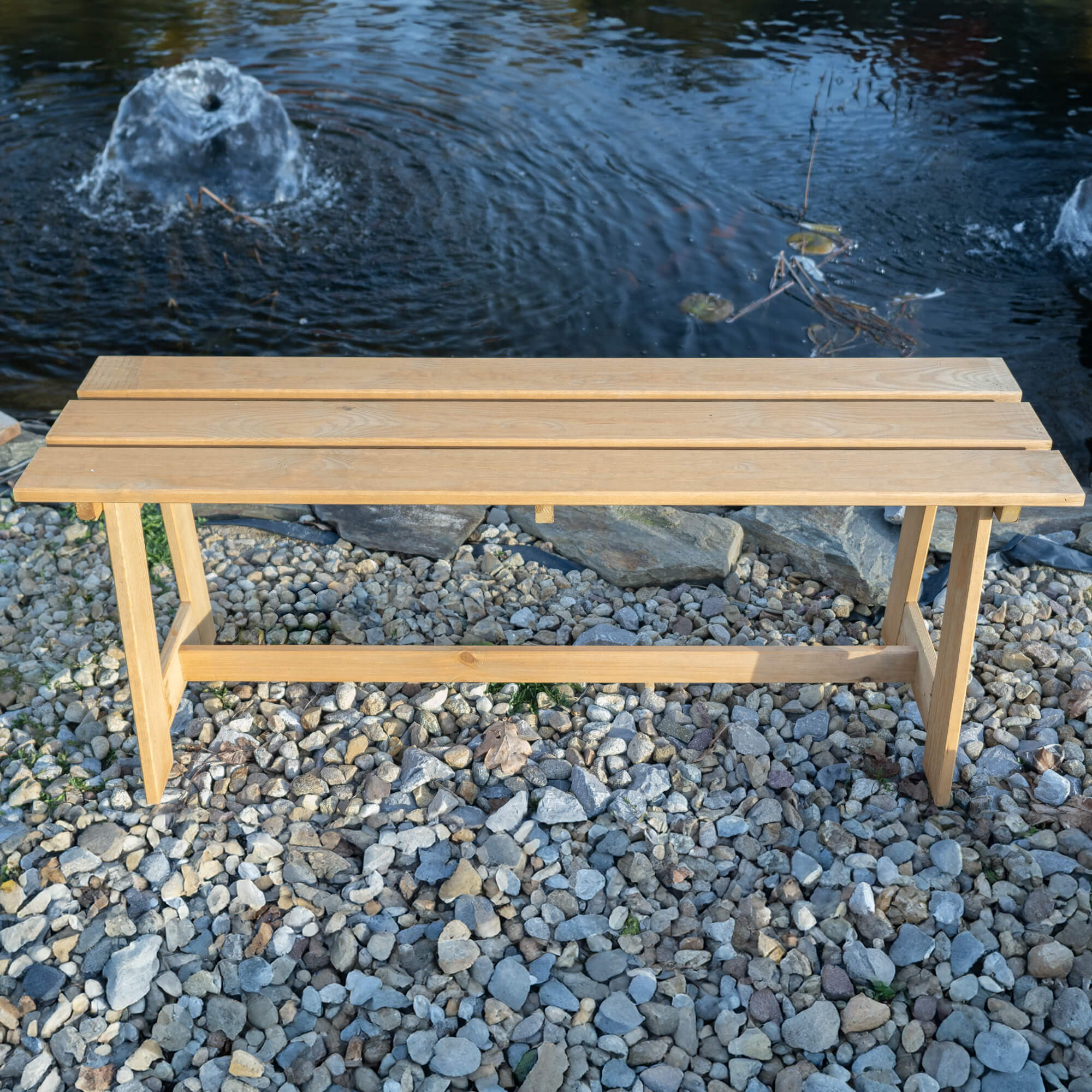 Ławka prosta Motte 119 x 35 cm złoty dąb