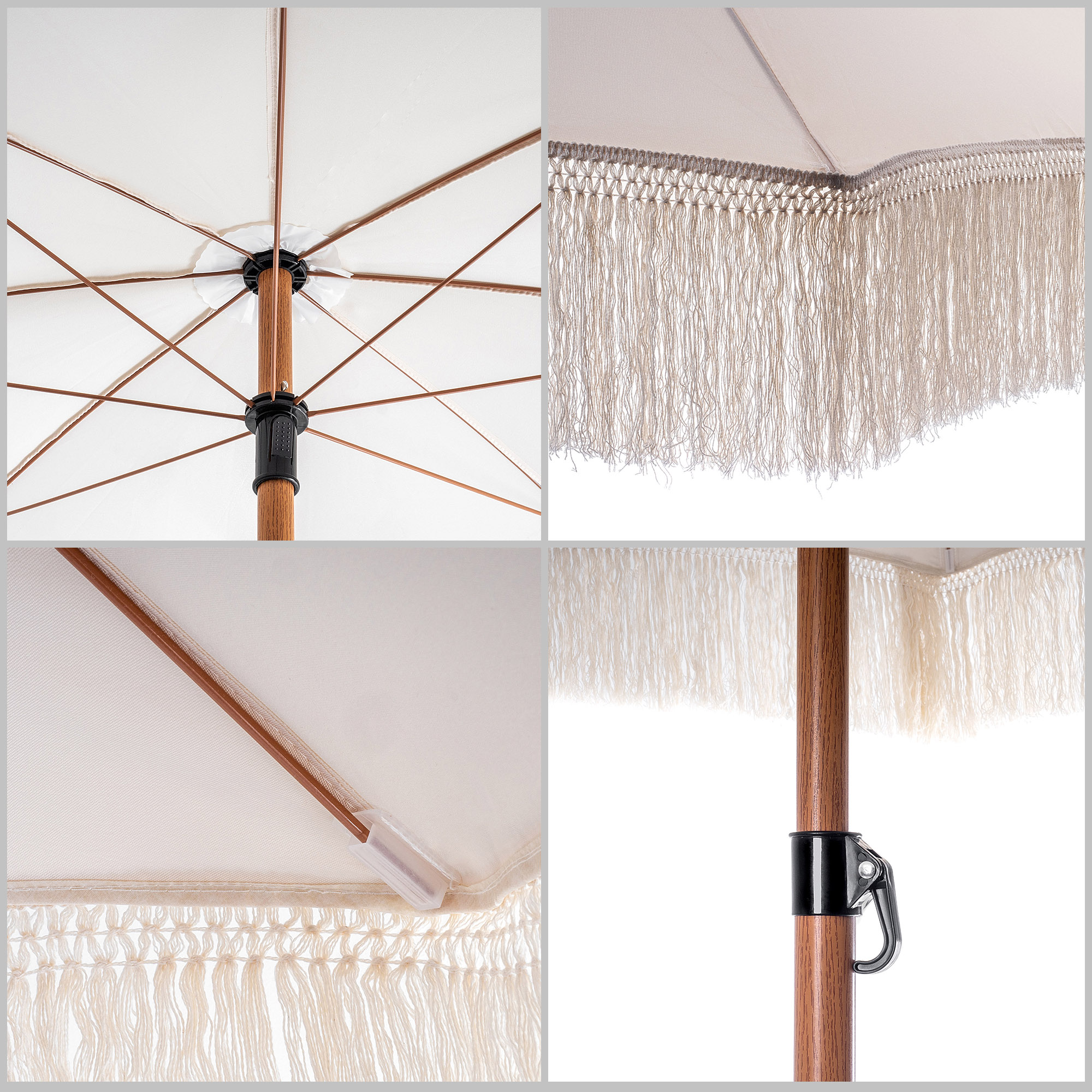 Parasol ogrodowy Lapafo z frędzlami 180cm