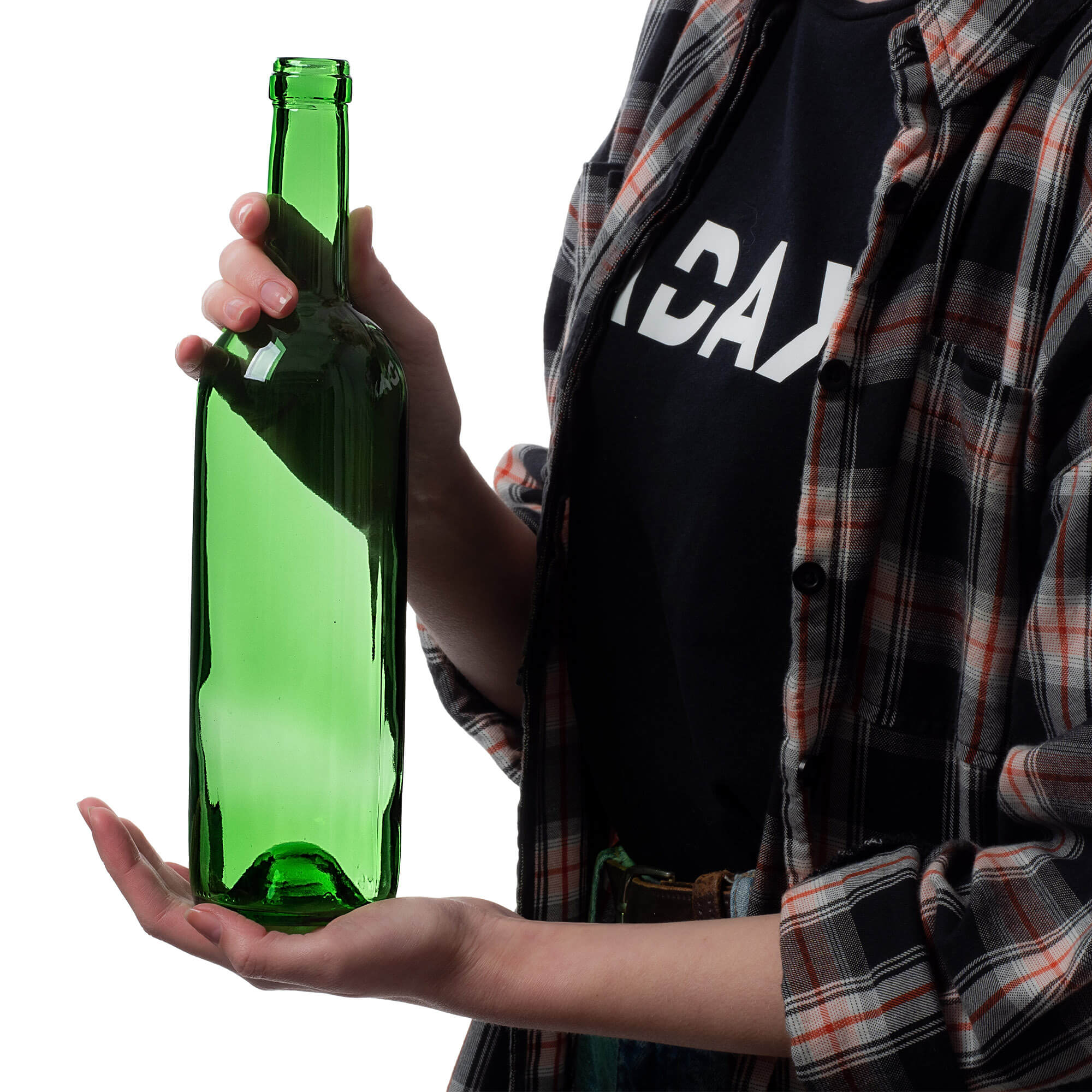 Butelka na wino Biagio 750ml zielona bez korka 1 szt.