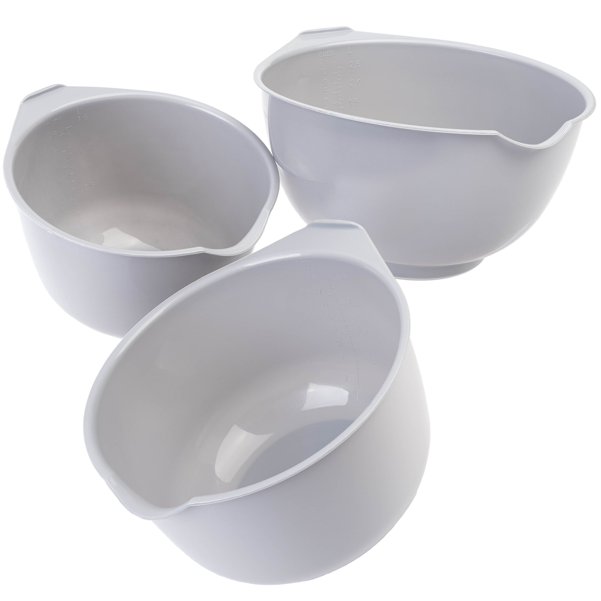 Komplet misek kuchennych Curver 1.5L + 2L + 2.5L, szare
