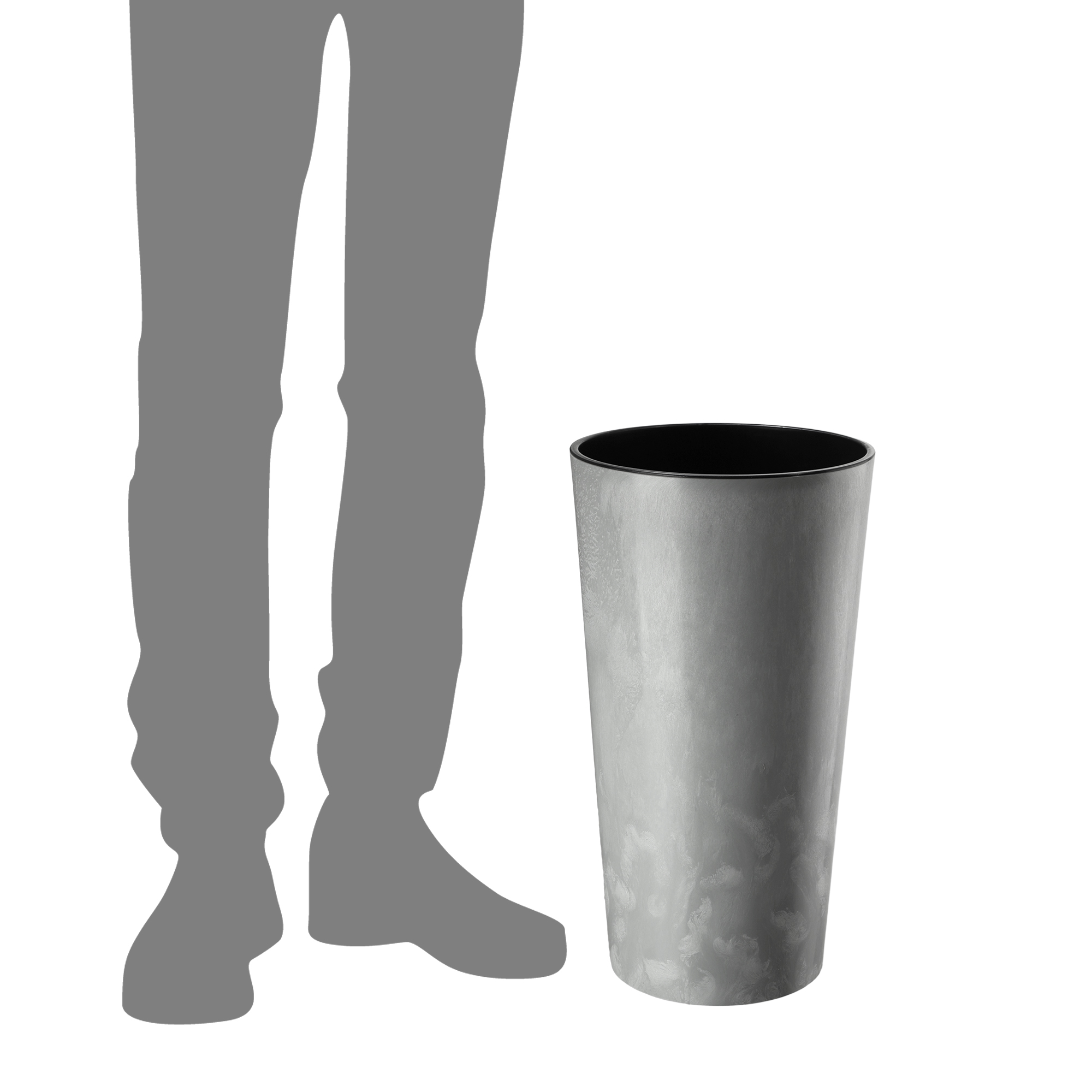 Doniczka na kwiaty Merag 30cm szary beton