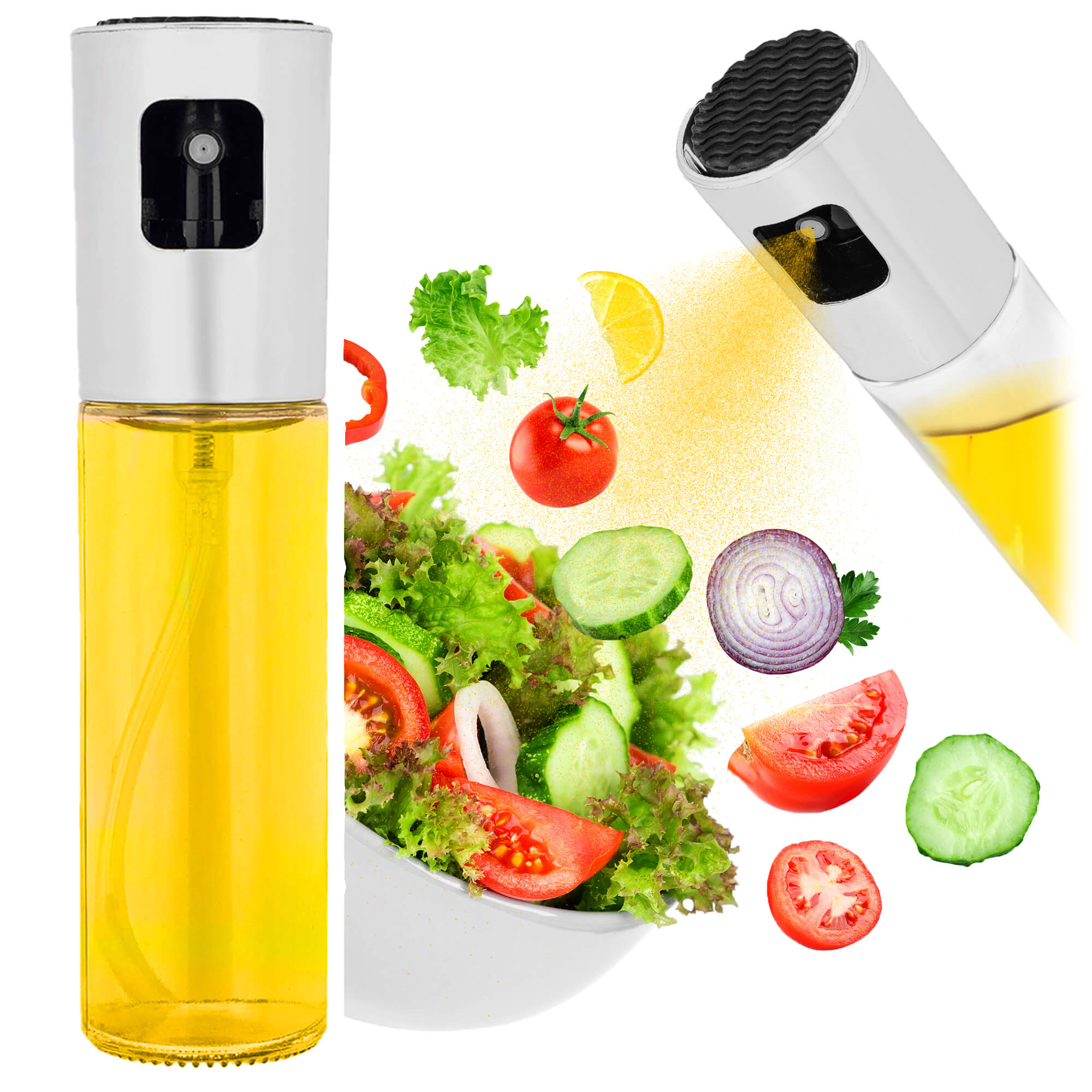 Spryskiwacz do oliwy Zevio 100ml srebrny