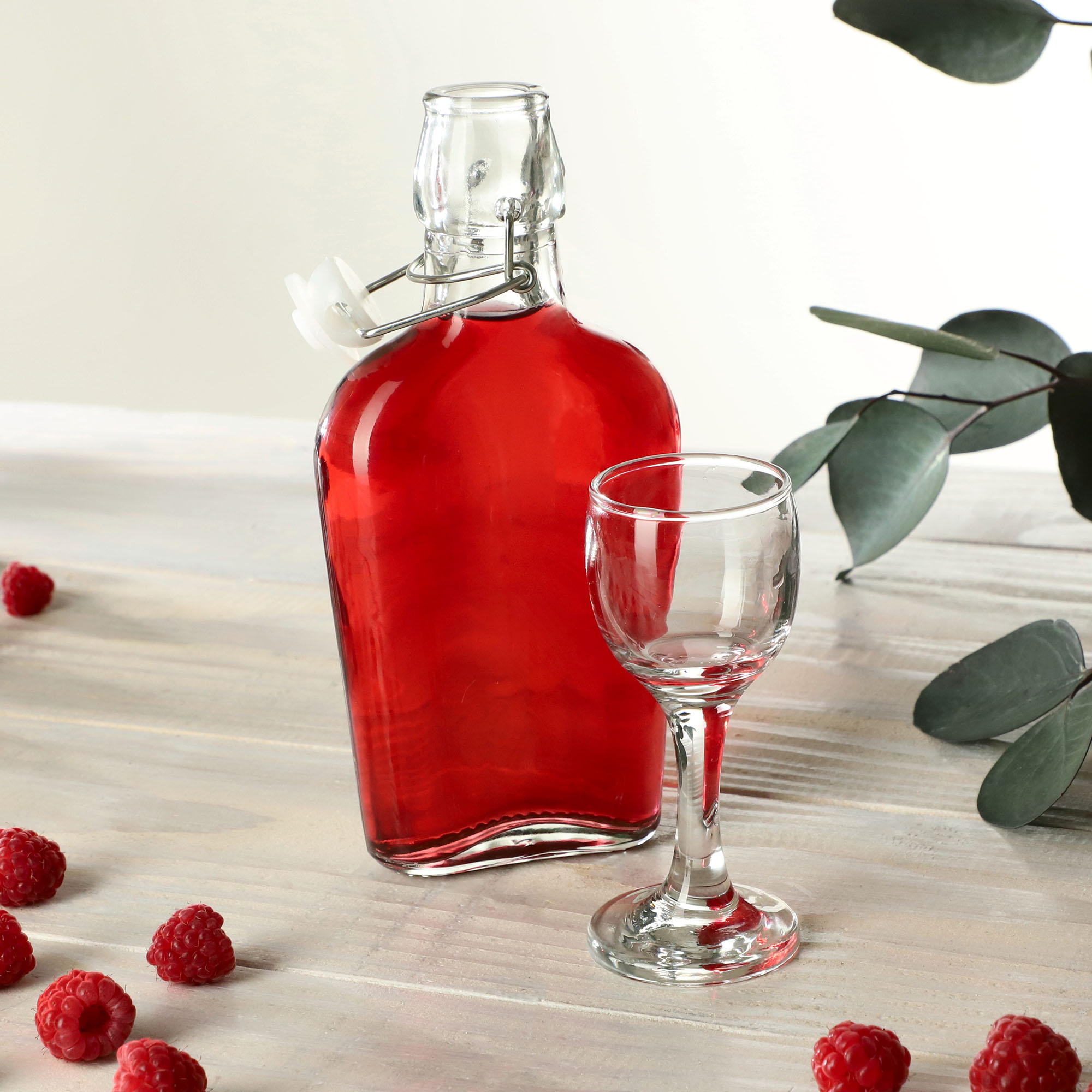 Butelka płaska z korkiem mechanicznym Preci 250 ml 12 szt.