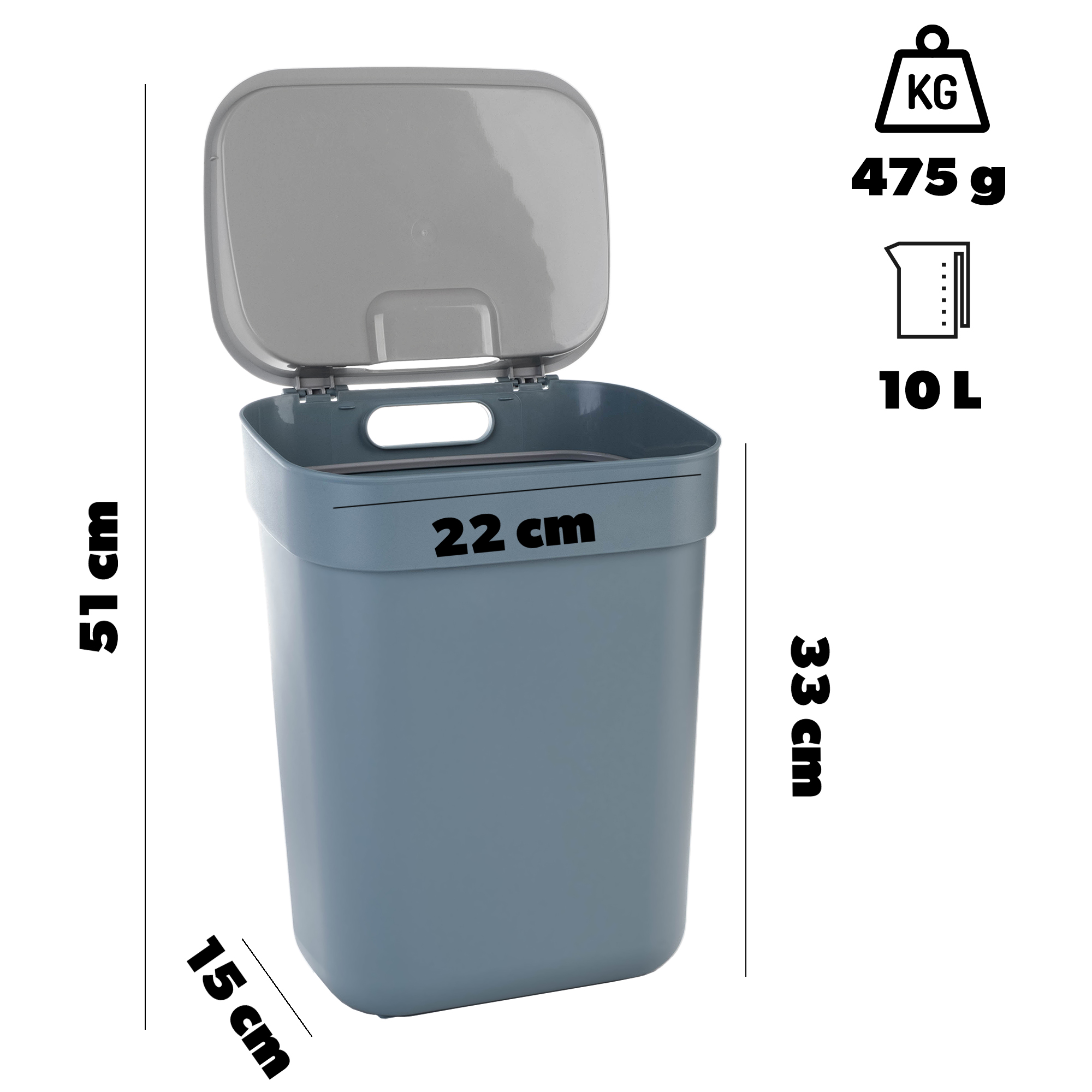 Kosz do segregacji śmieci Curver Ready to Collect 10L niebieski