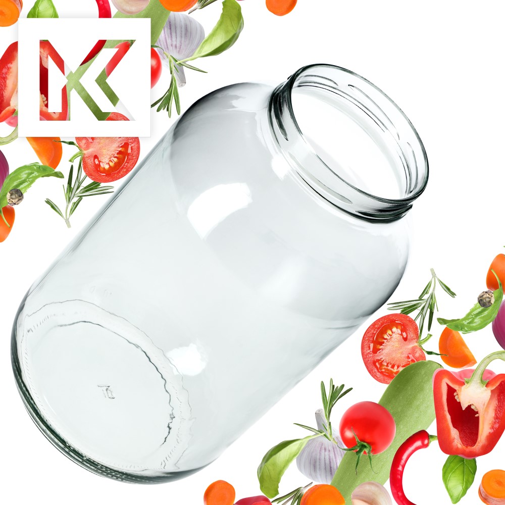 Szklany słój Brest 4L 100 mm bez wieczka 2szt