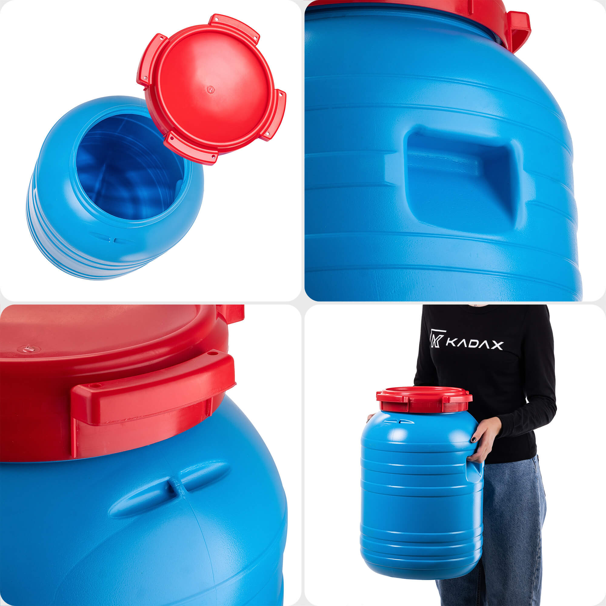 Plastikowa beczka do kiszenia 30L, niebieska