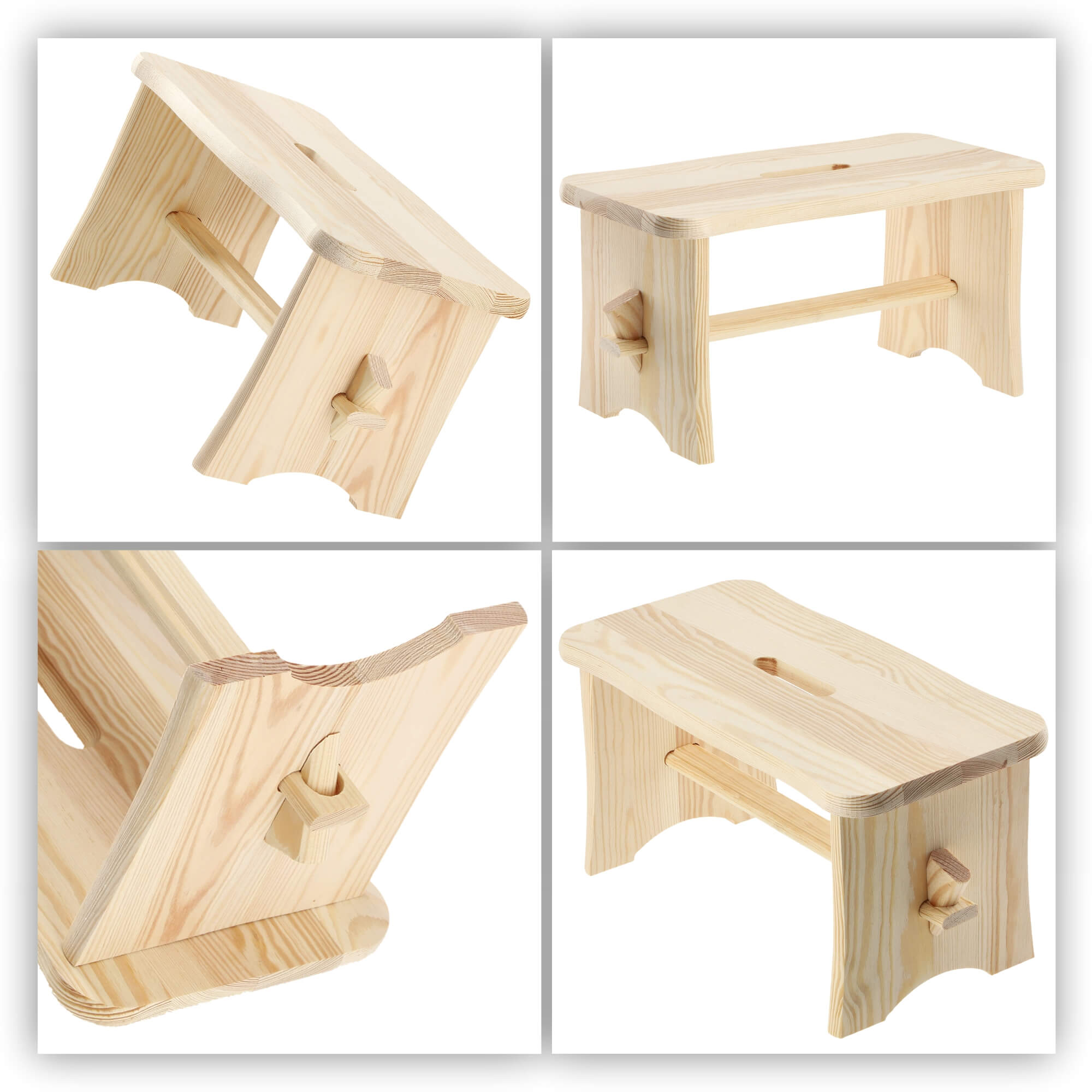 Taboret drewniany Falun 39 x 20 cm, naturalny