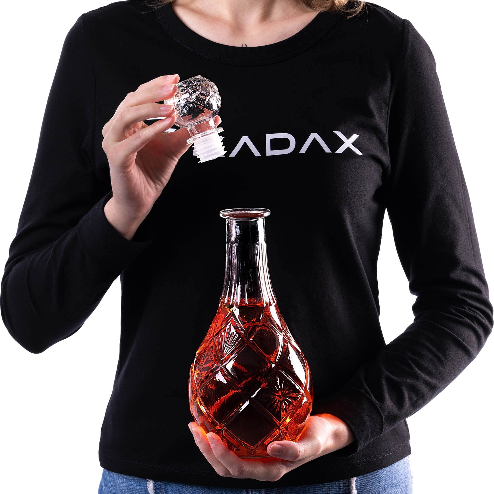 Karafka szklana Nance na whisky z korkiem 0,8L