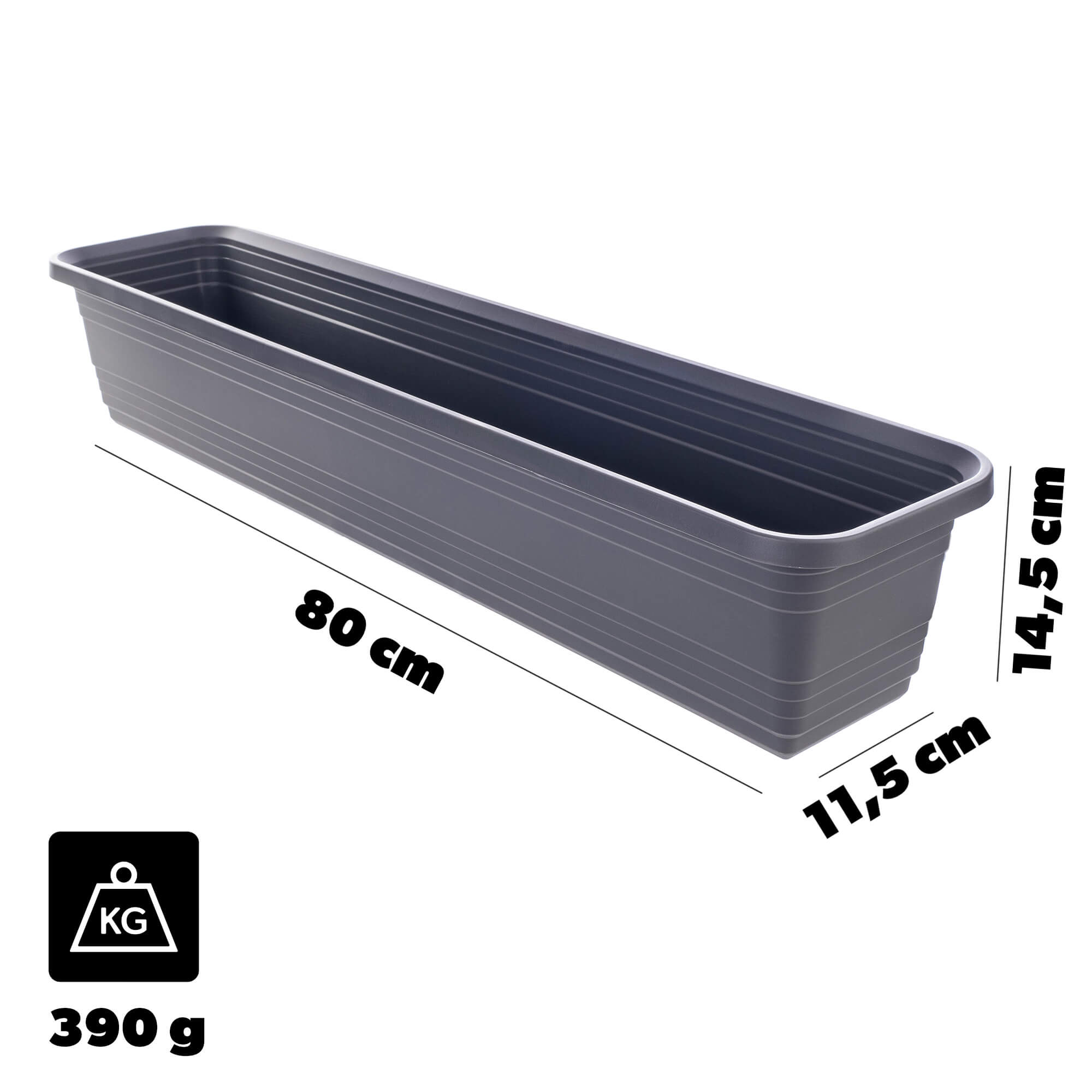 Skrzynka balkonowa Paulin 80cm antracyt