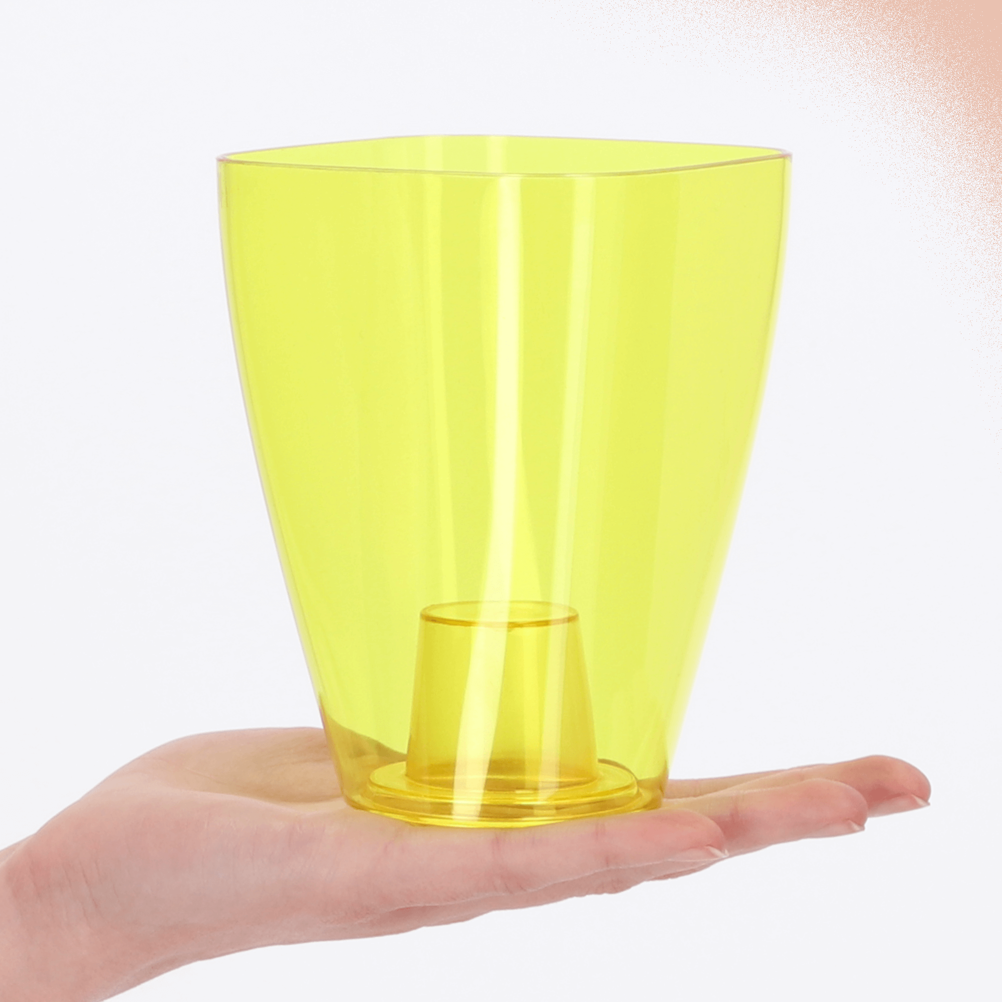 Doniczka kwadratowa Menfi 9 cm, żółta