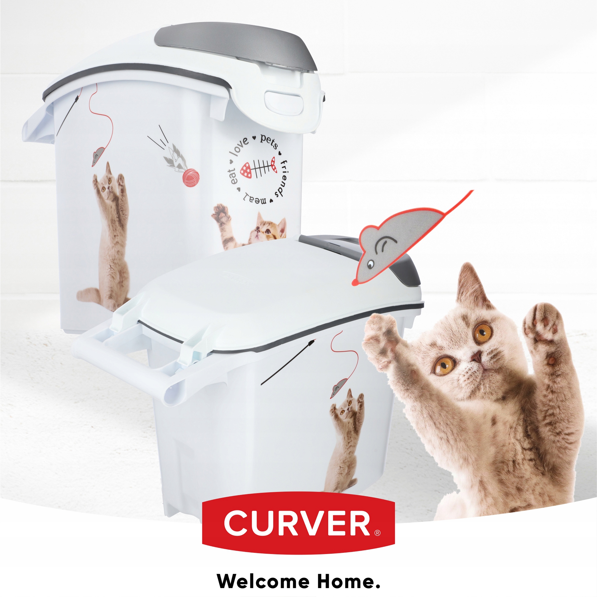 Pojemnik na karmę Curver Pet Life 51 x 25 cm, biały