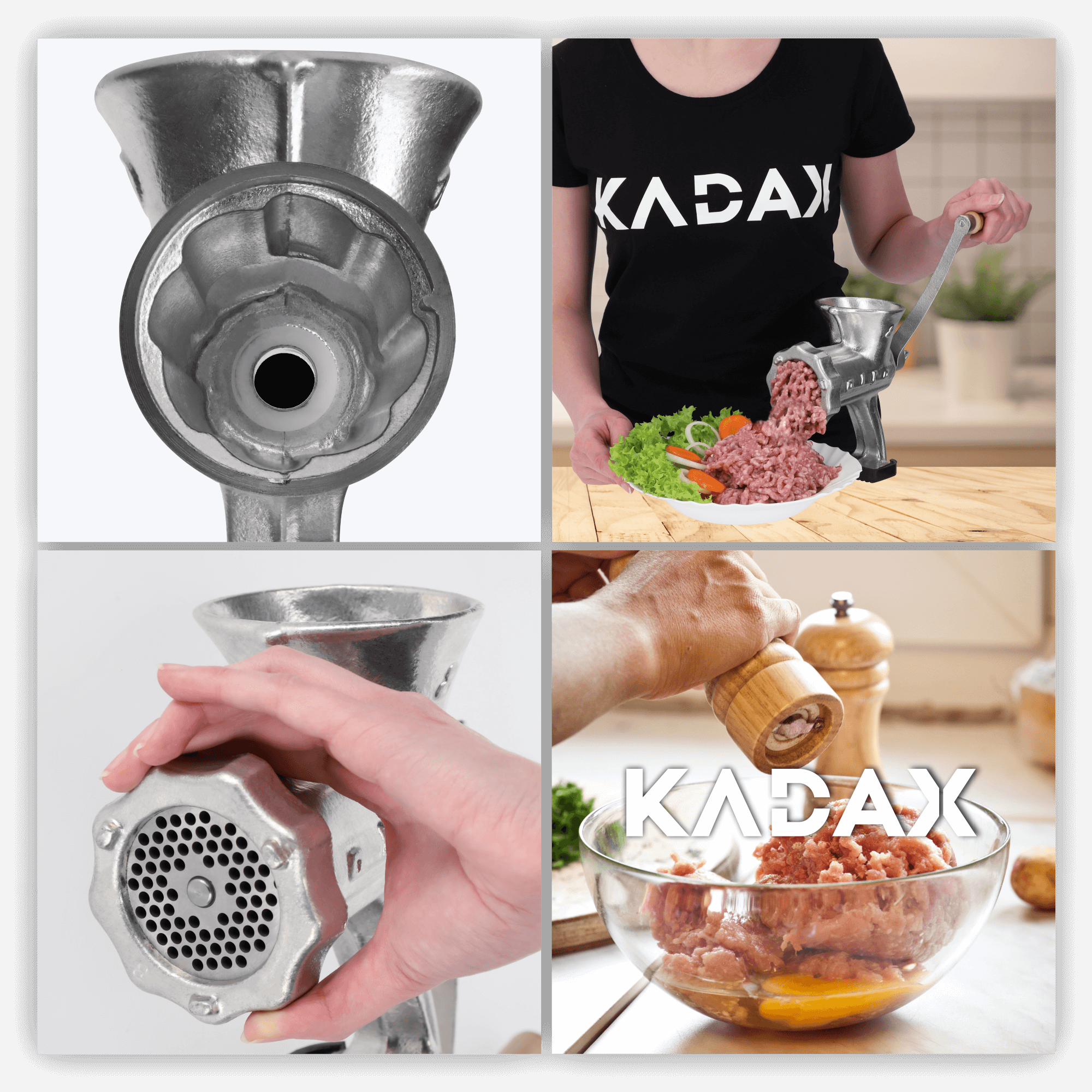 Maszynka do mielenia mięsa ręczna Hamra, rozmiar 8
