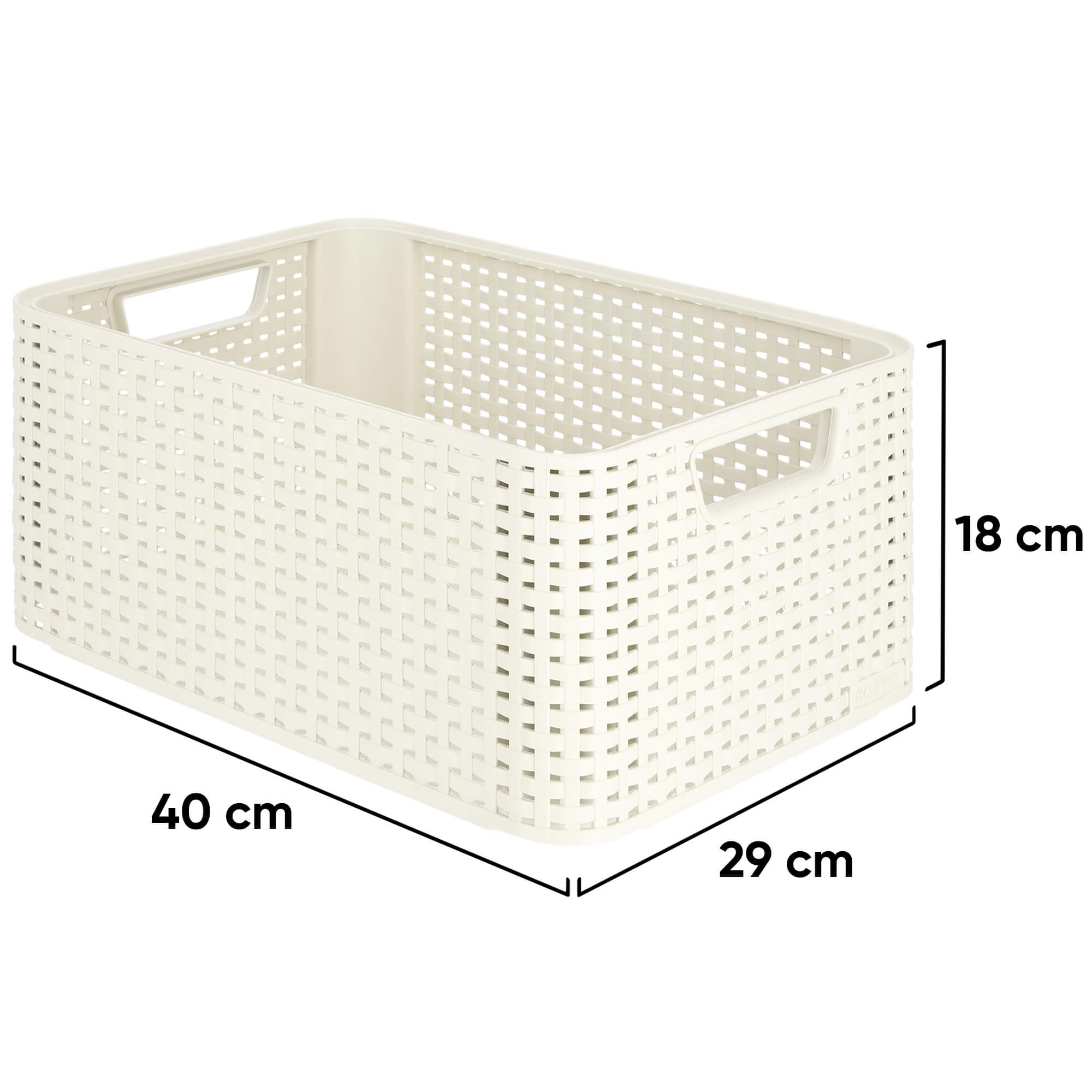 Pojemnik do przechowywania 18L Curver Style, kremowy