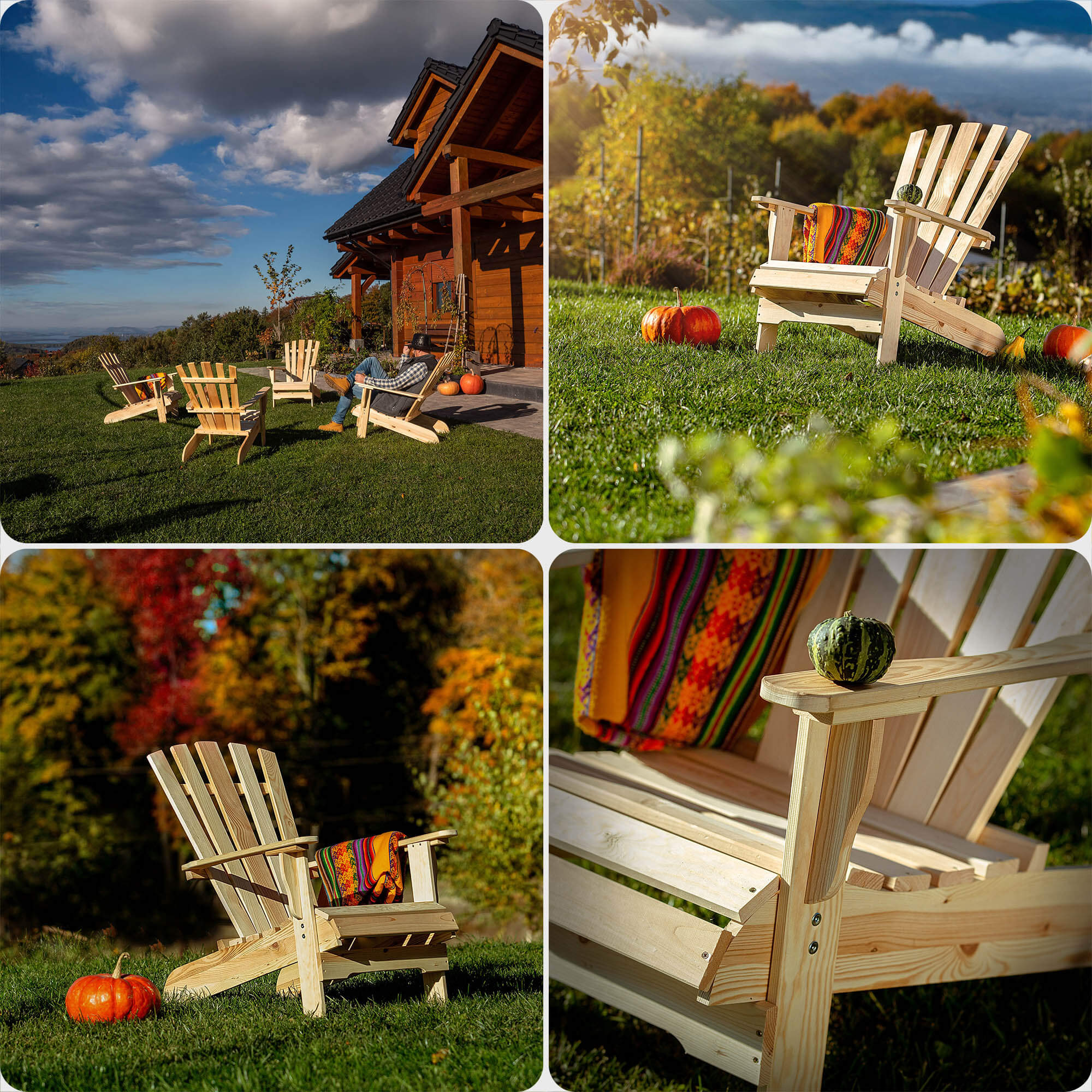 Fotel drewniany plażowy Arphy naturalny