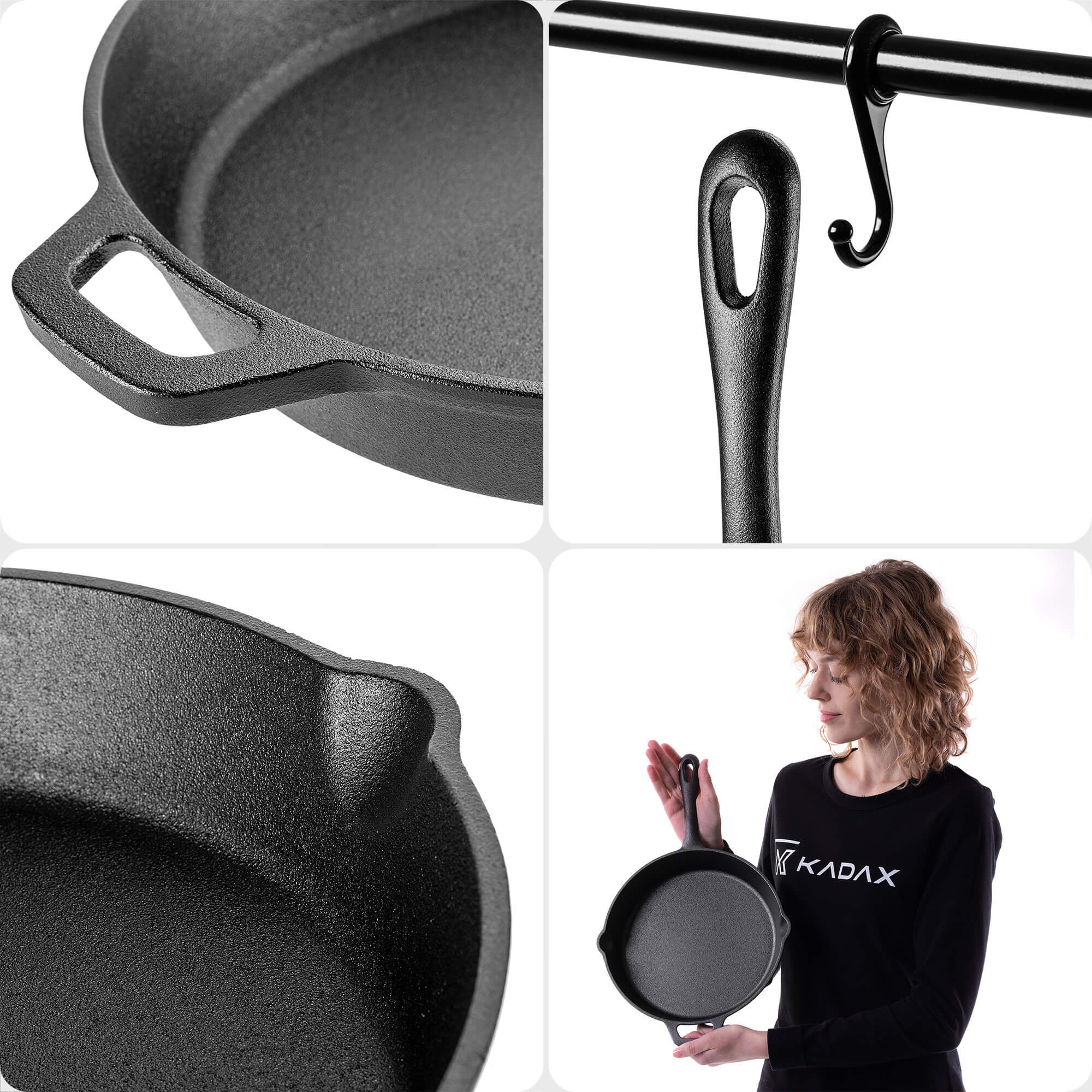 Patelnia żeliwna Prese 25 cm czarna