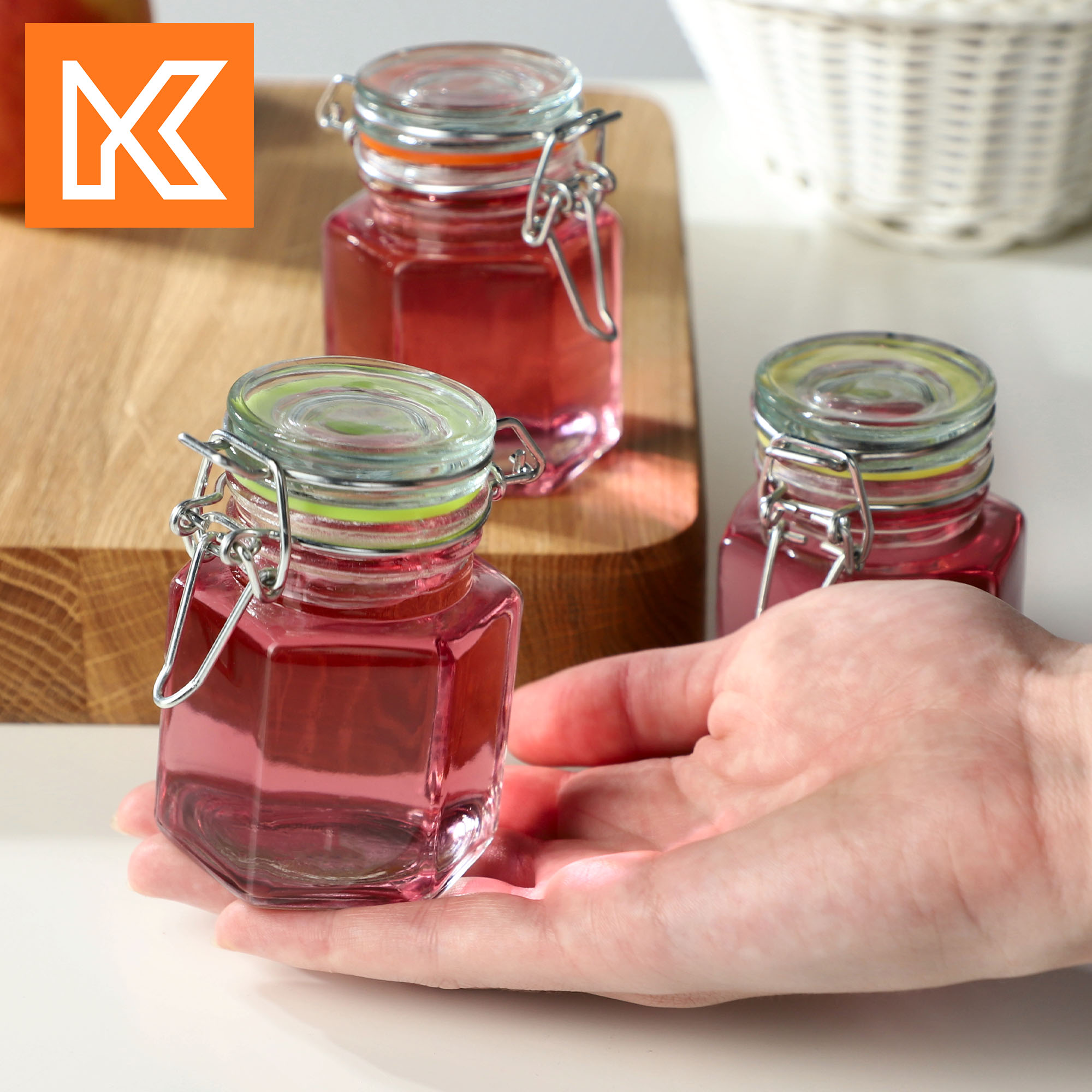 Zestaw słoików z klipsem Fabro 100 ml 3szt