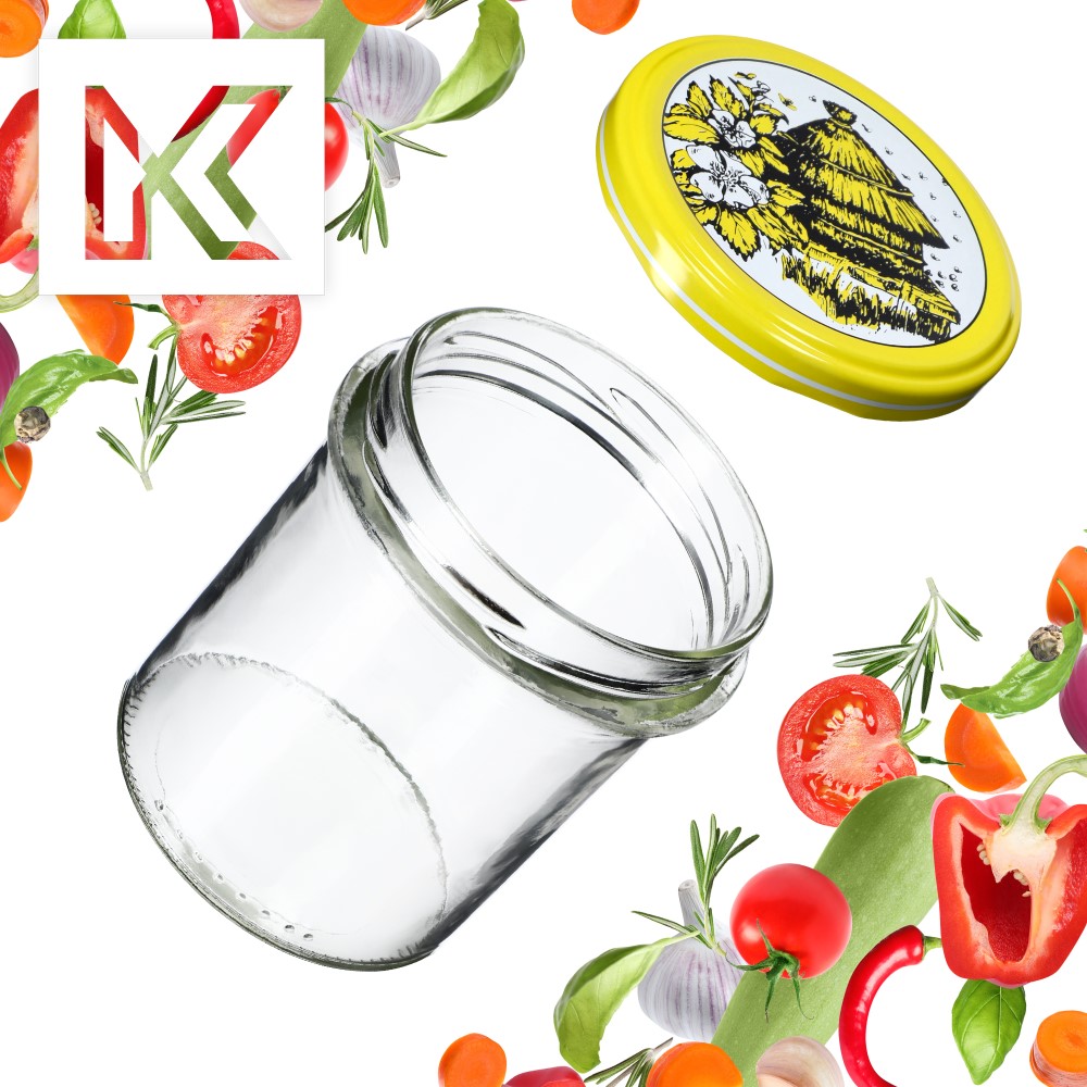 Słoiki na przetwory Avila 350ml 20szt fi 82 mm + wieczka "Pszczoły"