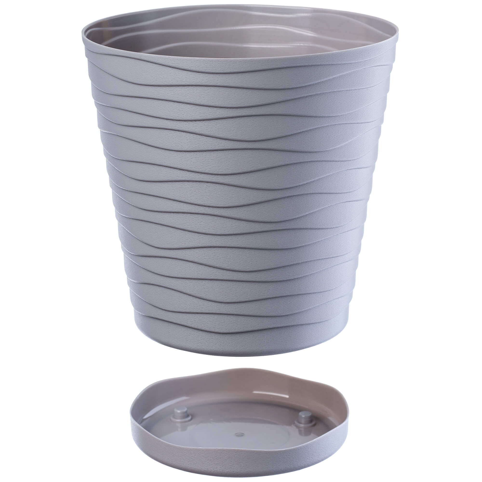 Doniczka z podstawką Greve 15 cm, szara
