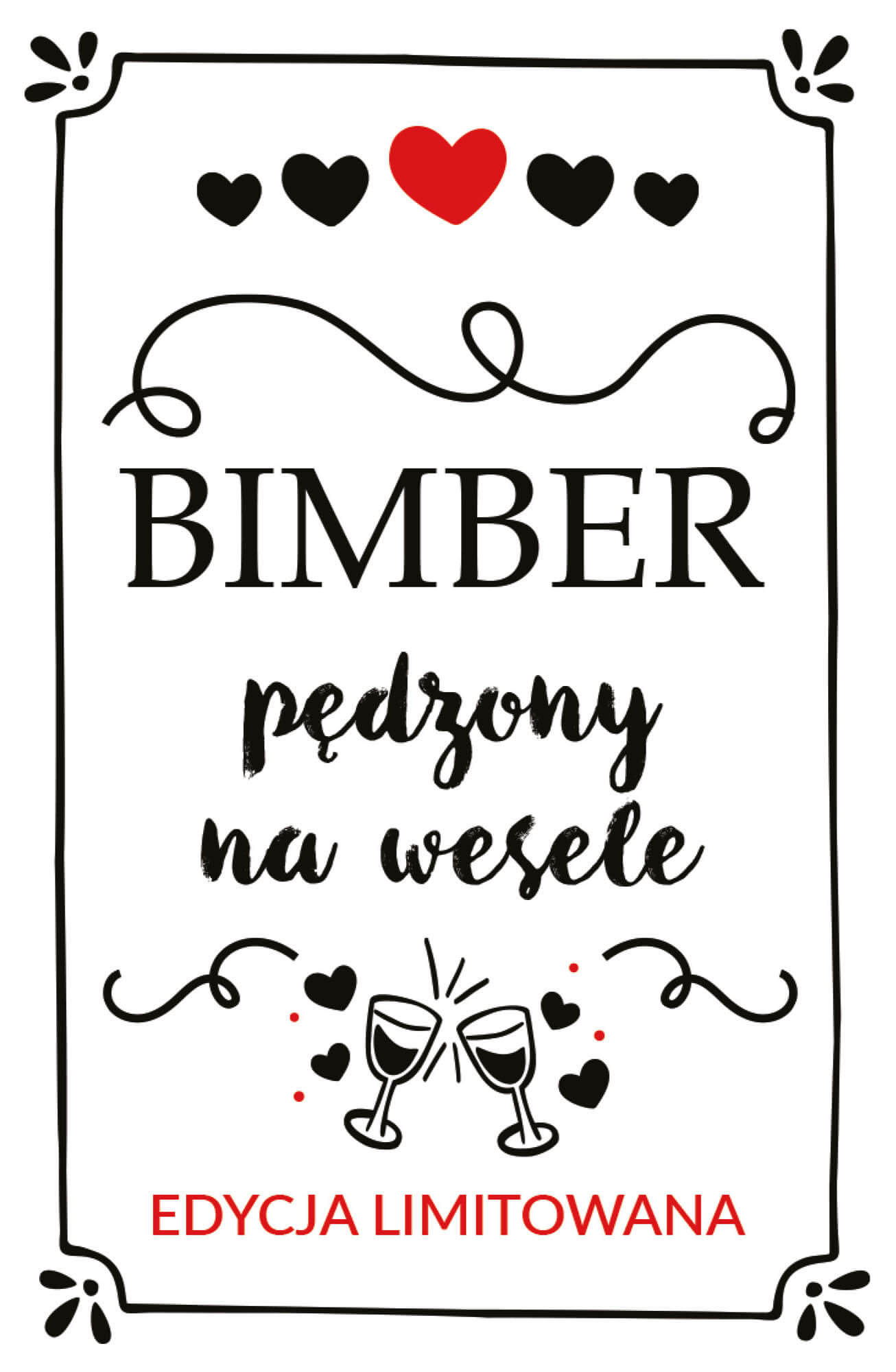 Etykiety na bimber Malard 62 x 95 mm transparentne wz. 1 10 szt.