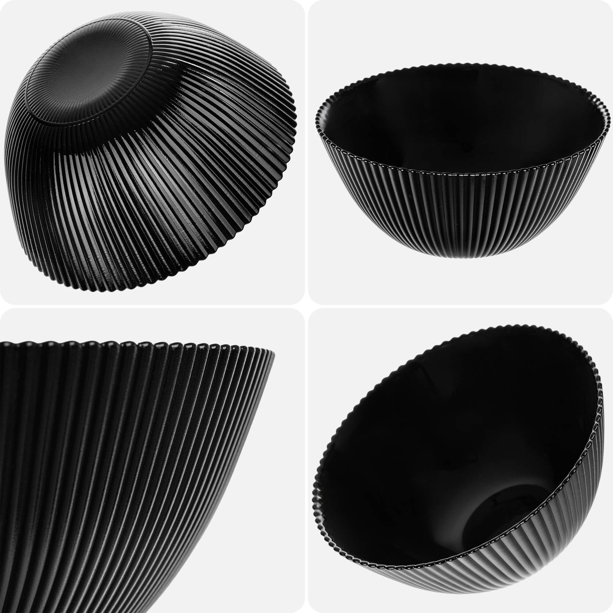 Zestaw obiadowy Regno salaterka 15 cm + talerz deserowy + talerz płytki czarny 12 kpl.