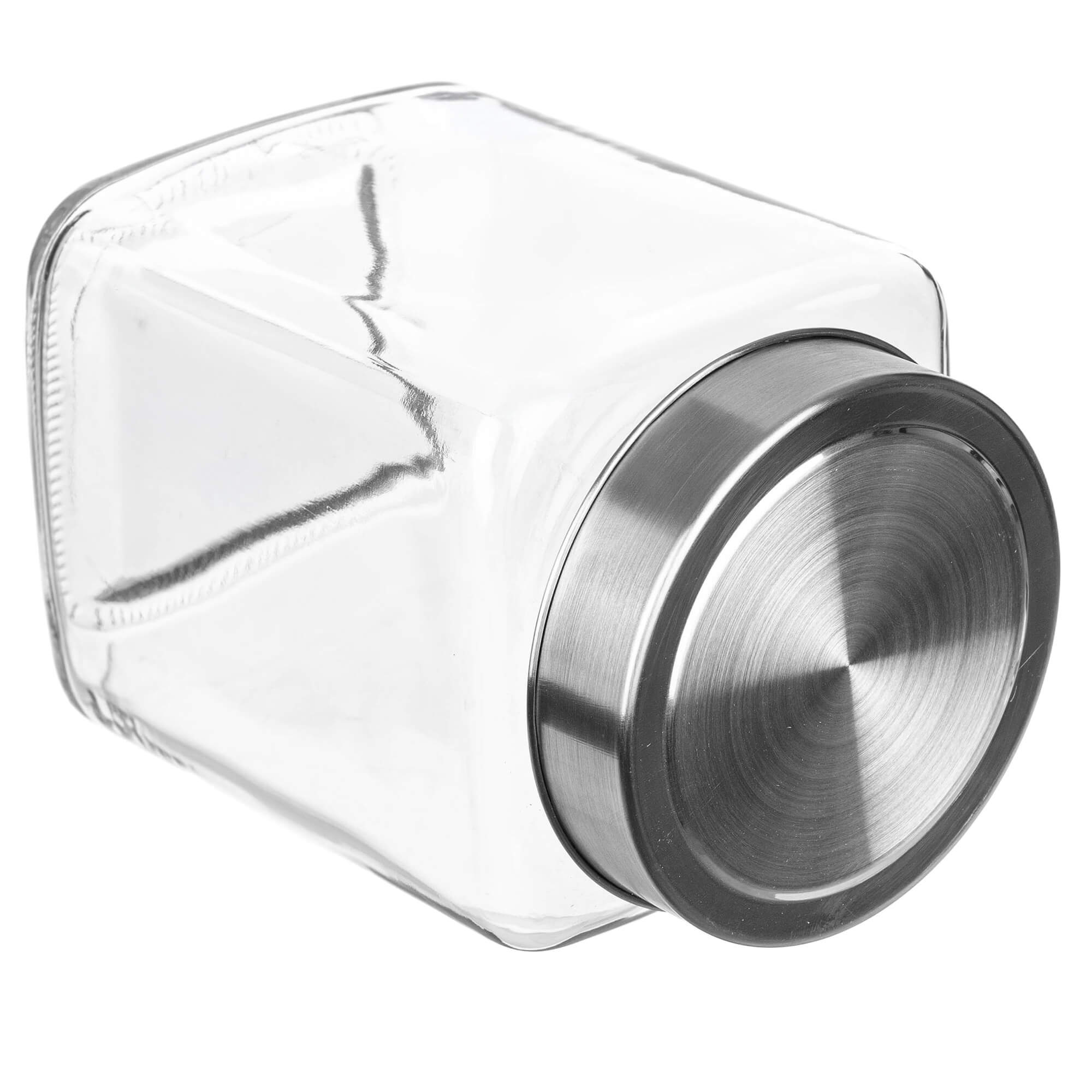 Szklany pojemnik na żywność Ferno 700 ml, srebrny