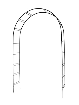 Pergola ogrodowa na kwiaty 255 cm , czarny