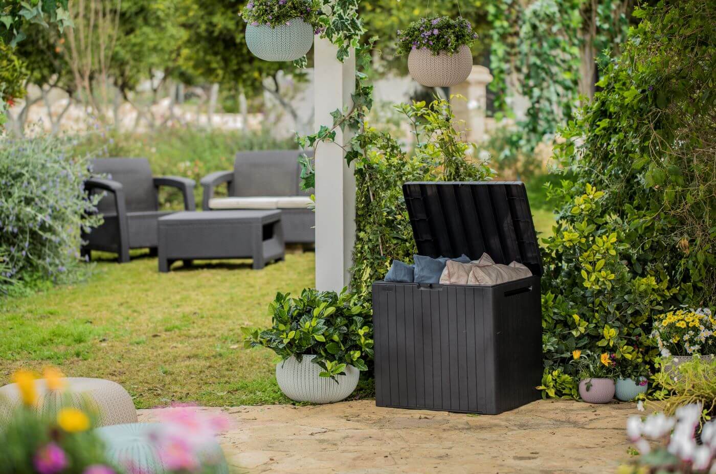 Skrzynia ogrodowa Keter City Storage 113L, antracyt