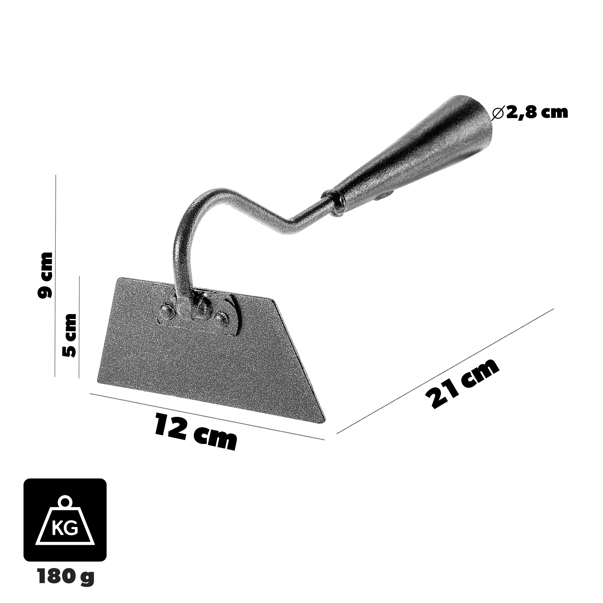 Haczka trapezowa Indre 12 cm bez trzonka