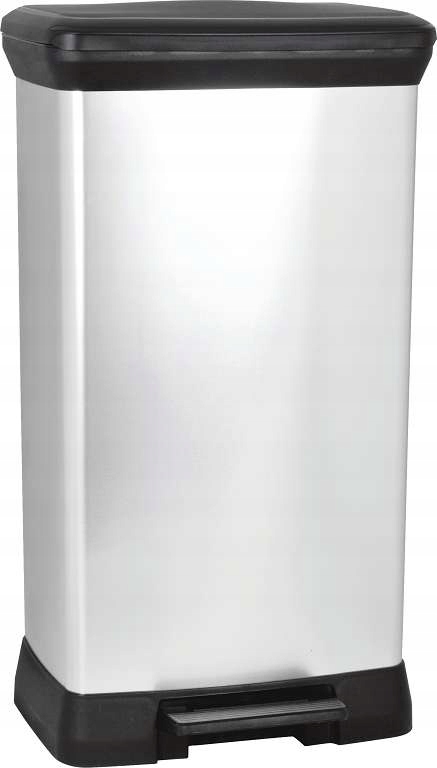 Kosz na śmieci 50L Curver Deco Bin, metalizowany