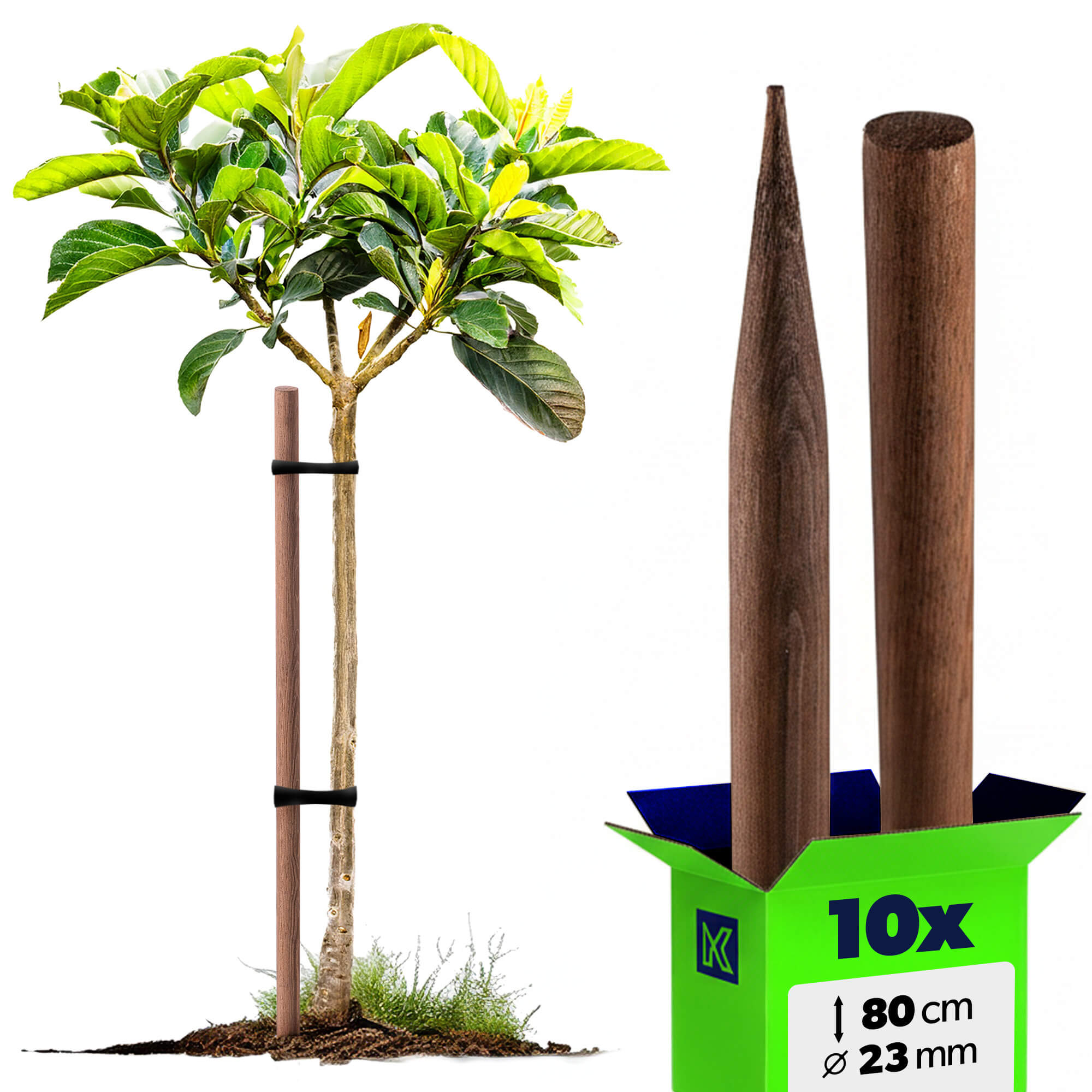 Podpora do roślin drewniana Utre palik impregnowany 23 mm x 80 cm 10 szt.