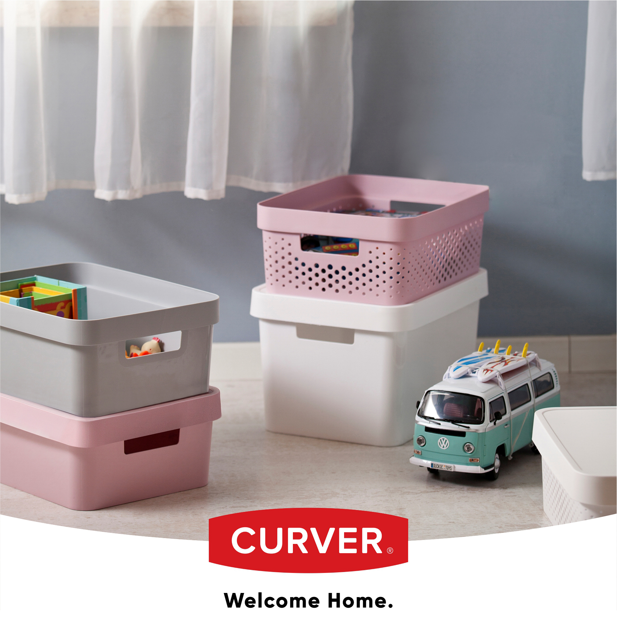 Pojemnik z pokrywką Curver Infinity 17L, biały