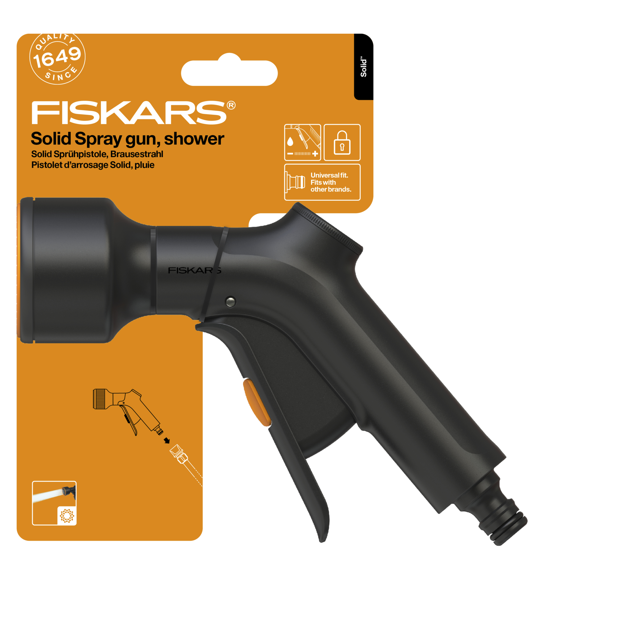 Fiskars 1070837 Solid Pistolet zraszający, natryskowy