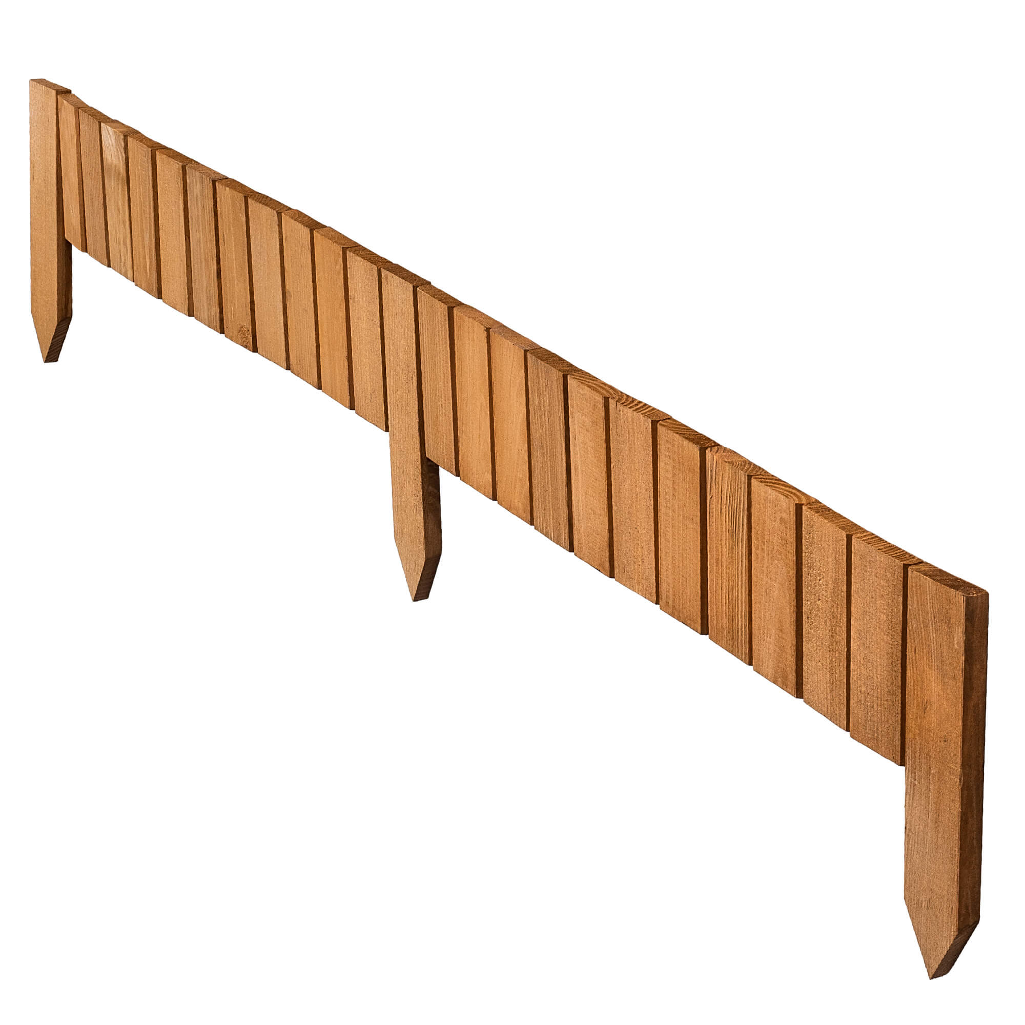 Płotek drewniany rollborder Ansjo obrzeże 115 x 10 cm dąb