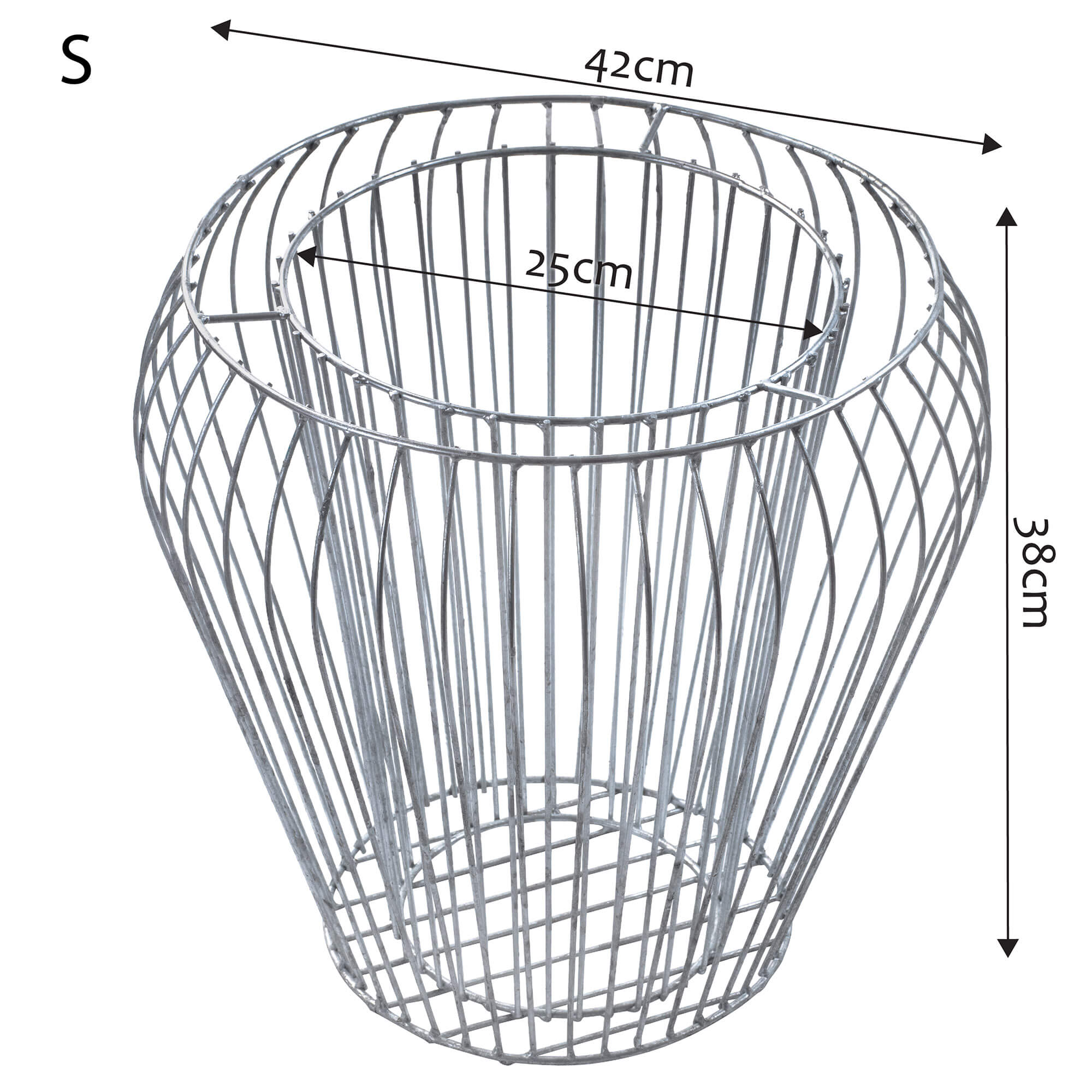 Donica stalowa gabionowa 42 x 38 cm