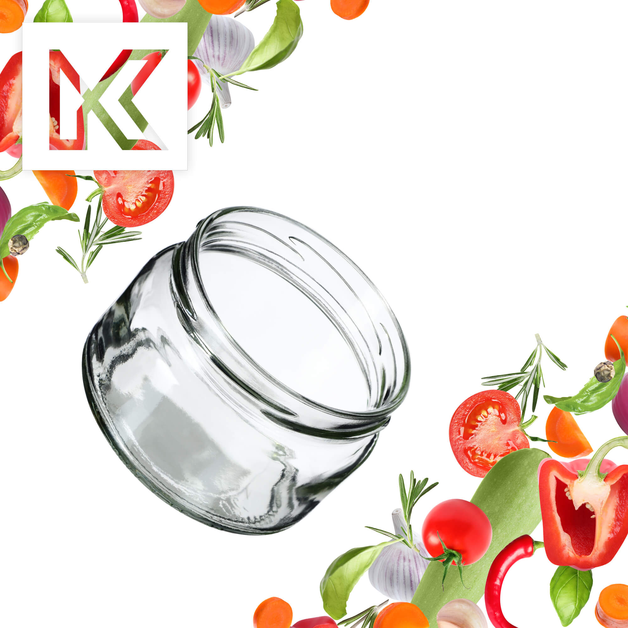 Słoiki na przetwory Denia 250ml 10szt fi 82 mm + wieczko "Niebieska pszczoła"