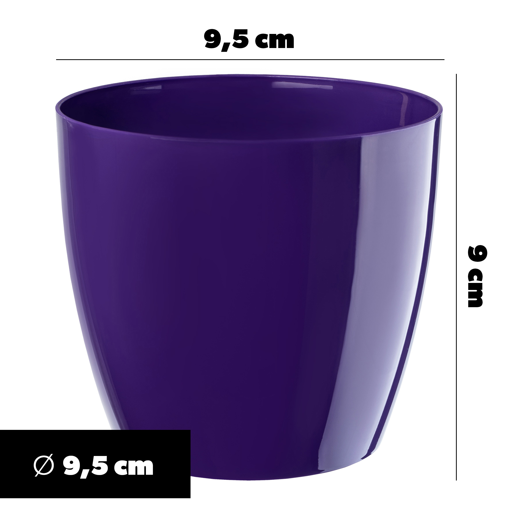 Doniczka na kwiaty Agen 9,5cm fiolet