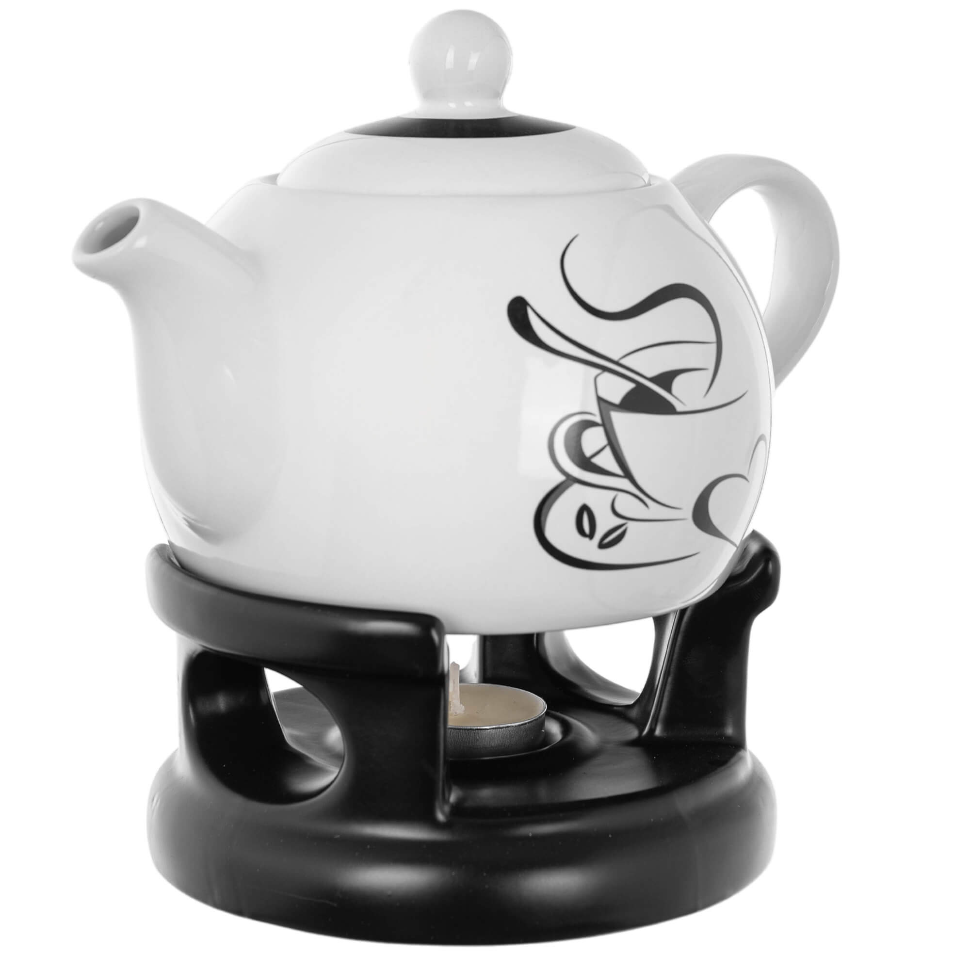 Dzbanek ceramiczny z podgrzewaczem Irais 1L serce