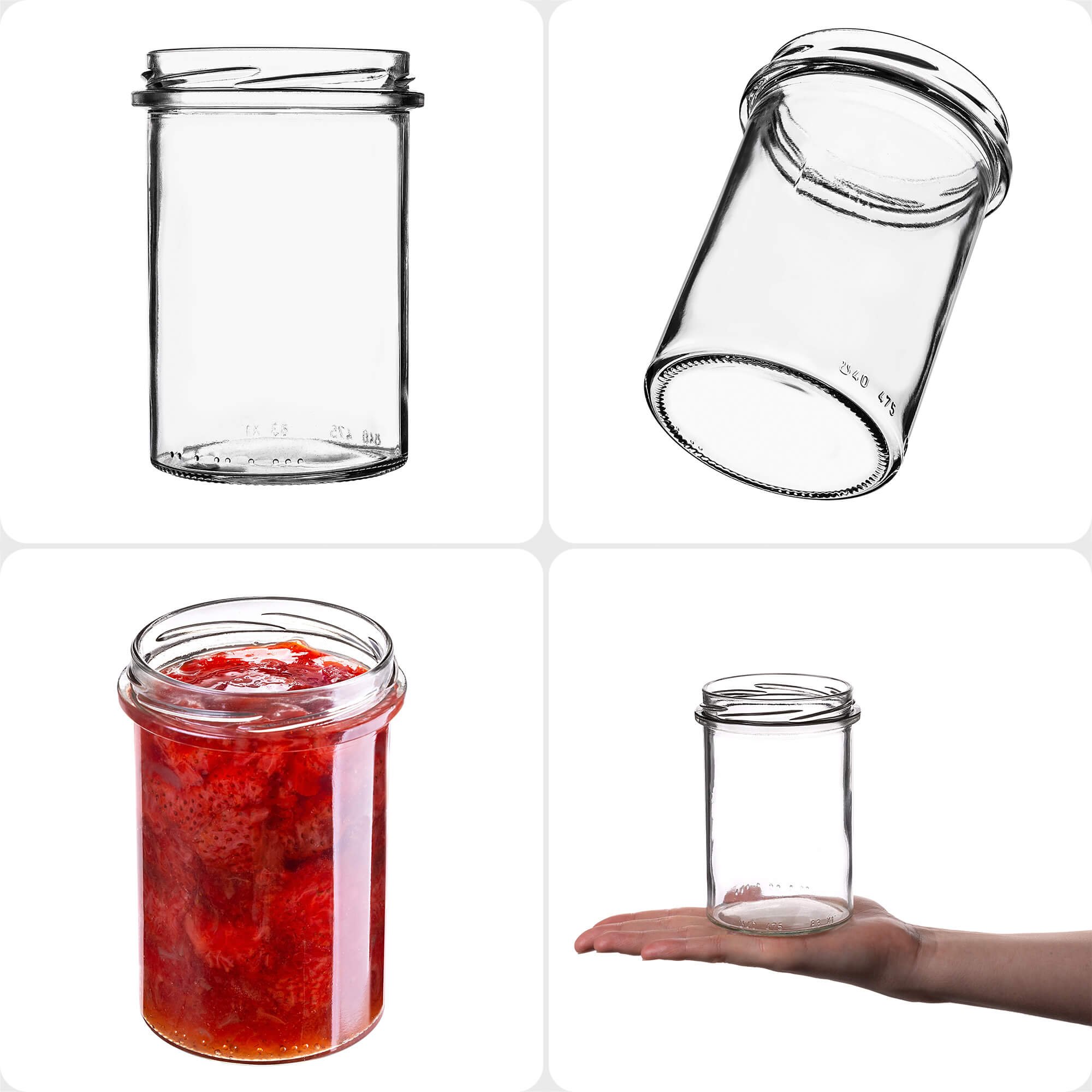 Słoiki na przetwory Befa 475ml 8szt fi 82 mm + wieczka "Bolesławiec"