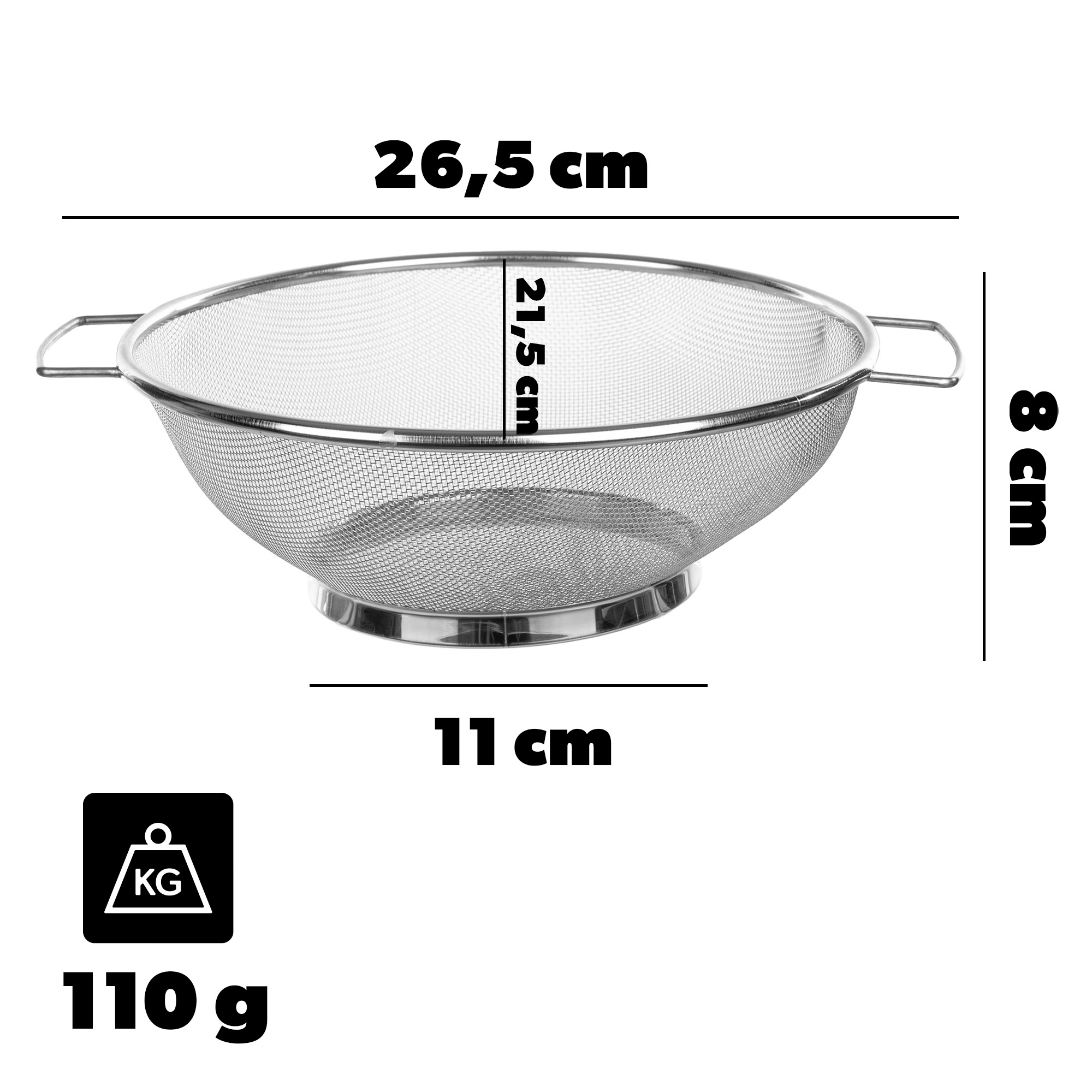 Sitko kuchenne Albere nierdzewne 27cm