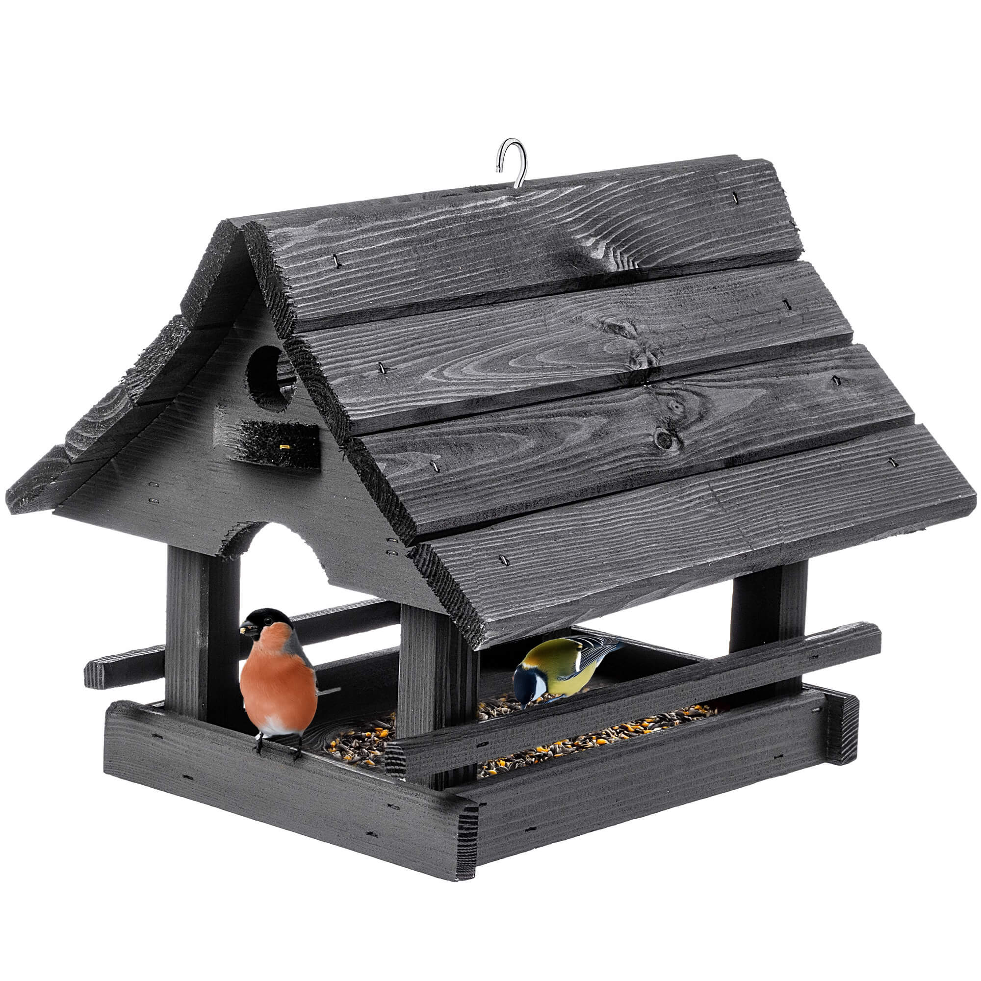Karmnik dla ptaków Arbis domek 30 x 25 cm antracytowy