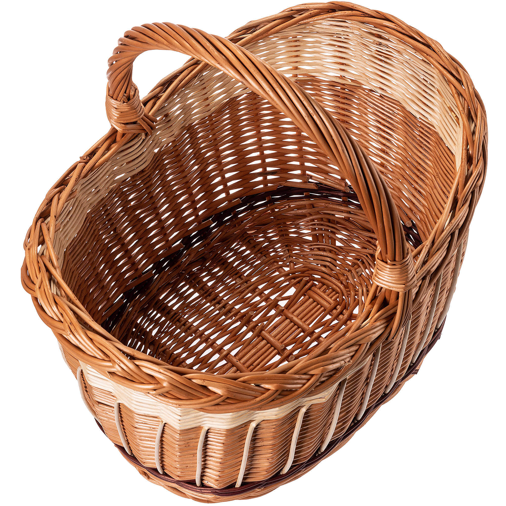 Kosz wiklinowy zakupowy Anfo 35 x 25 cm naturalny