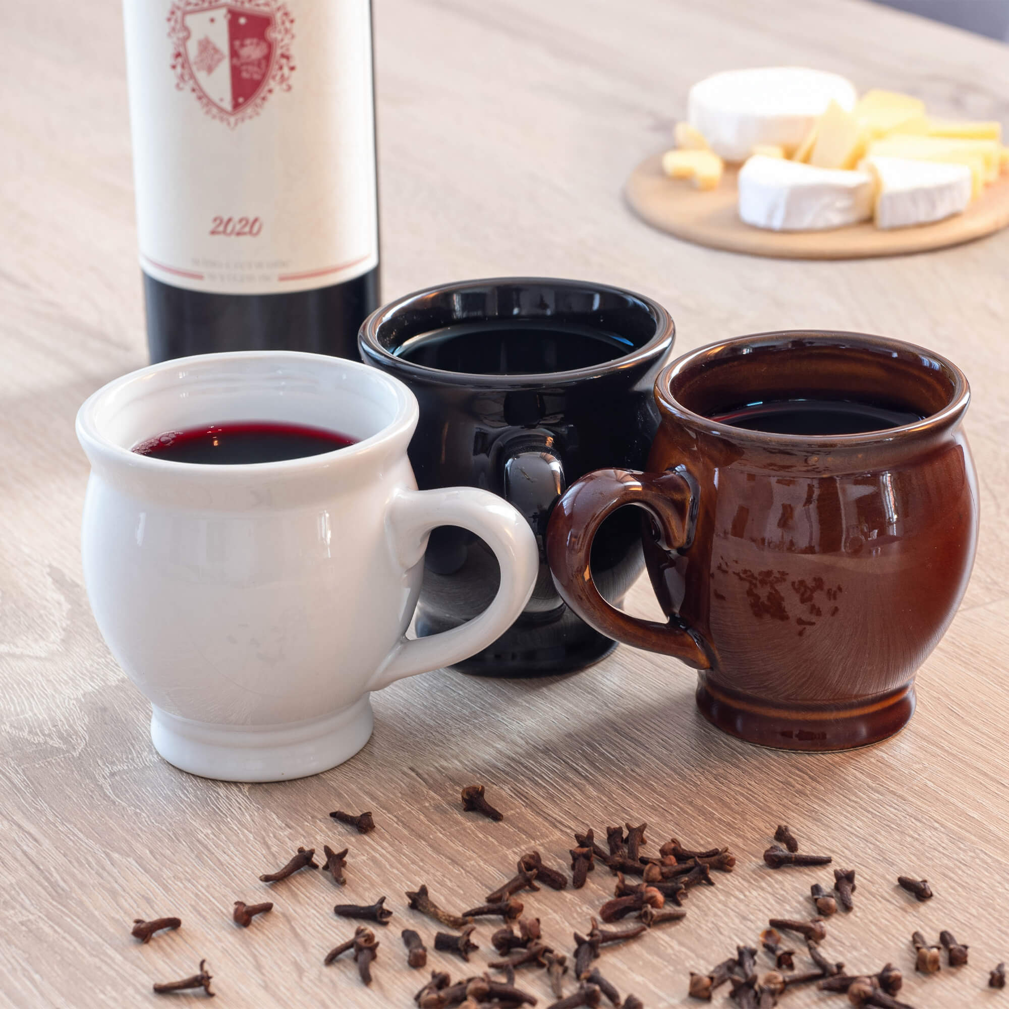 Kubek kamionkowy na grzane wino Lisle 250 ml czarny