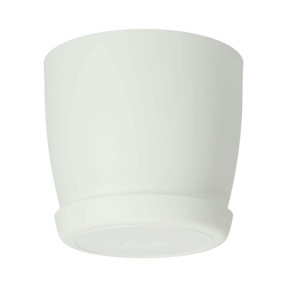 Doniczka Agen z podstawką 12 cm, matowa biała