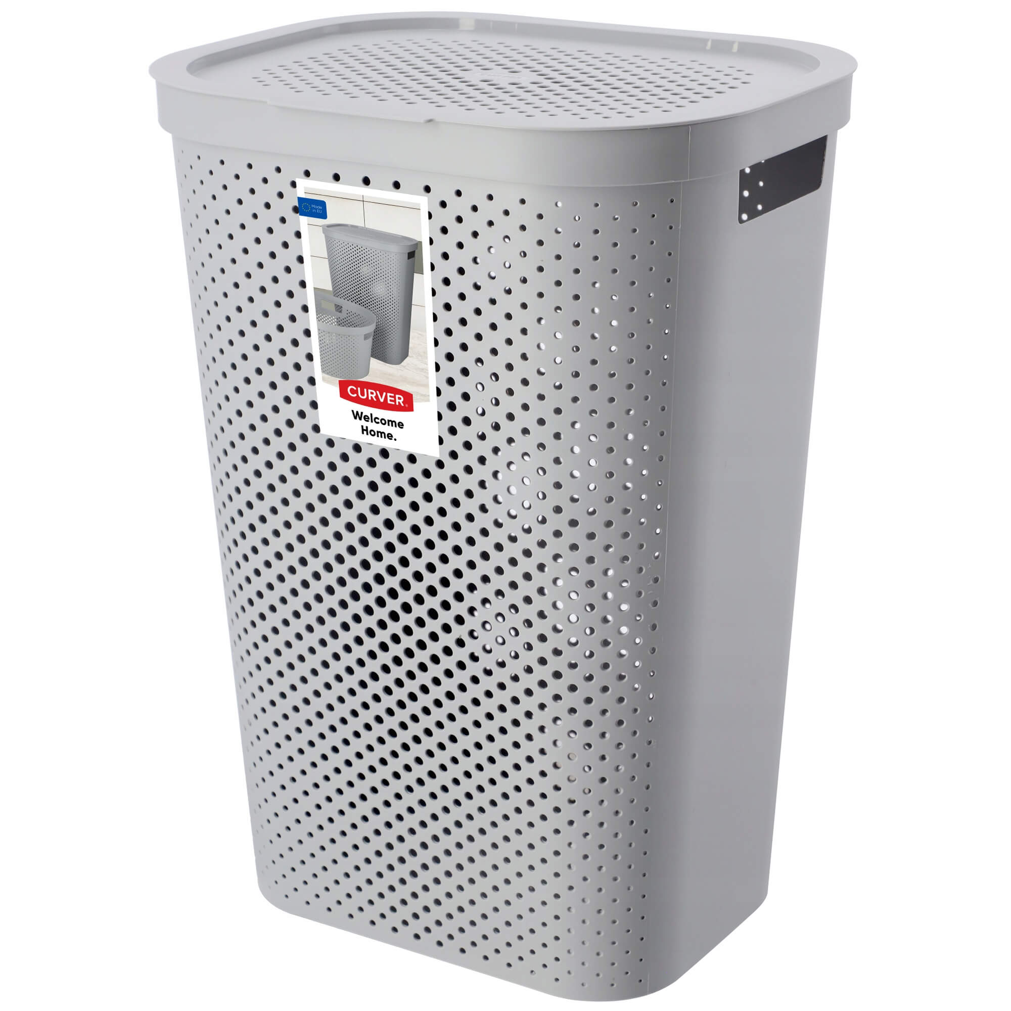 Kosze z pokrywą Curver Infinity 60L mix kolorów, 2 szt. popielaty
