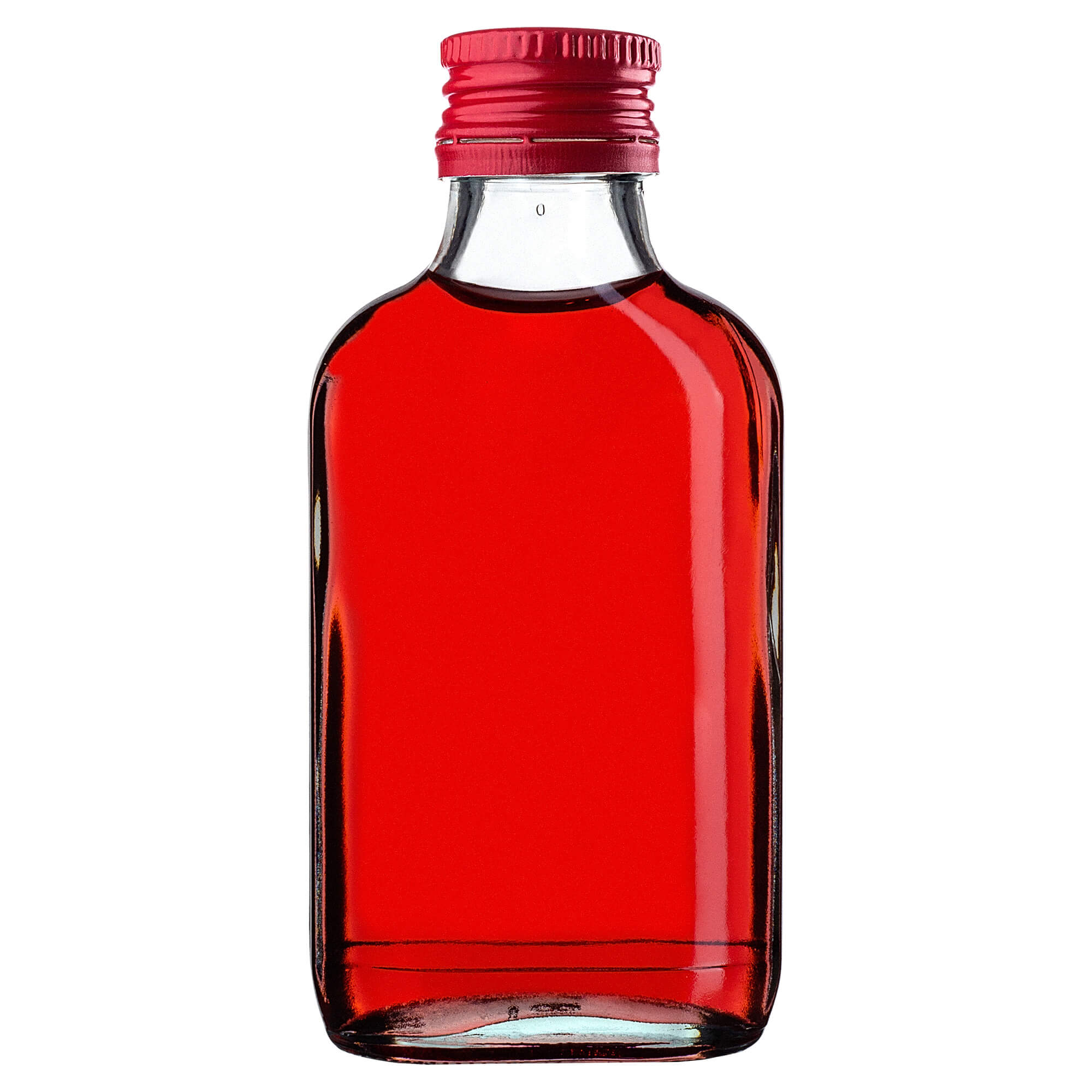 Butelka piersiówka Viane 100ml z czerwoną zakrętką 100 szt.