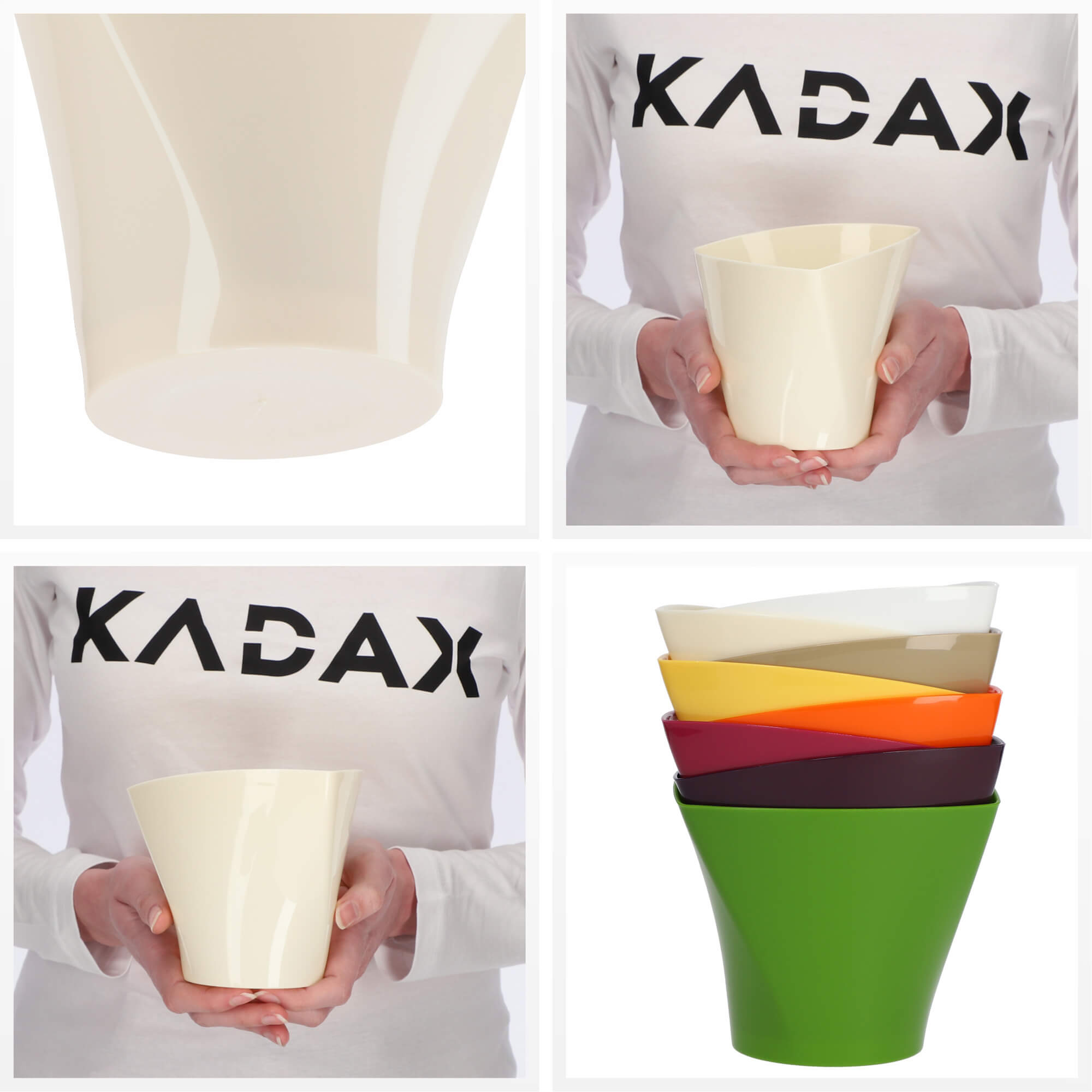Doniczka na kwiaty Sisco 13 cm, kremowa